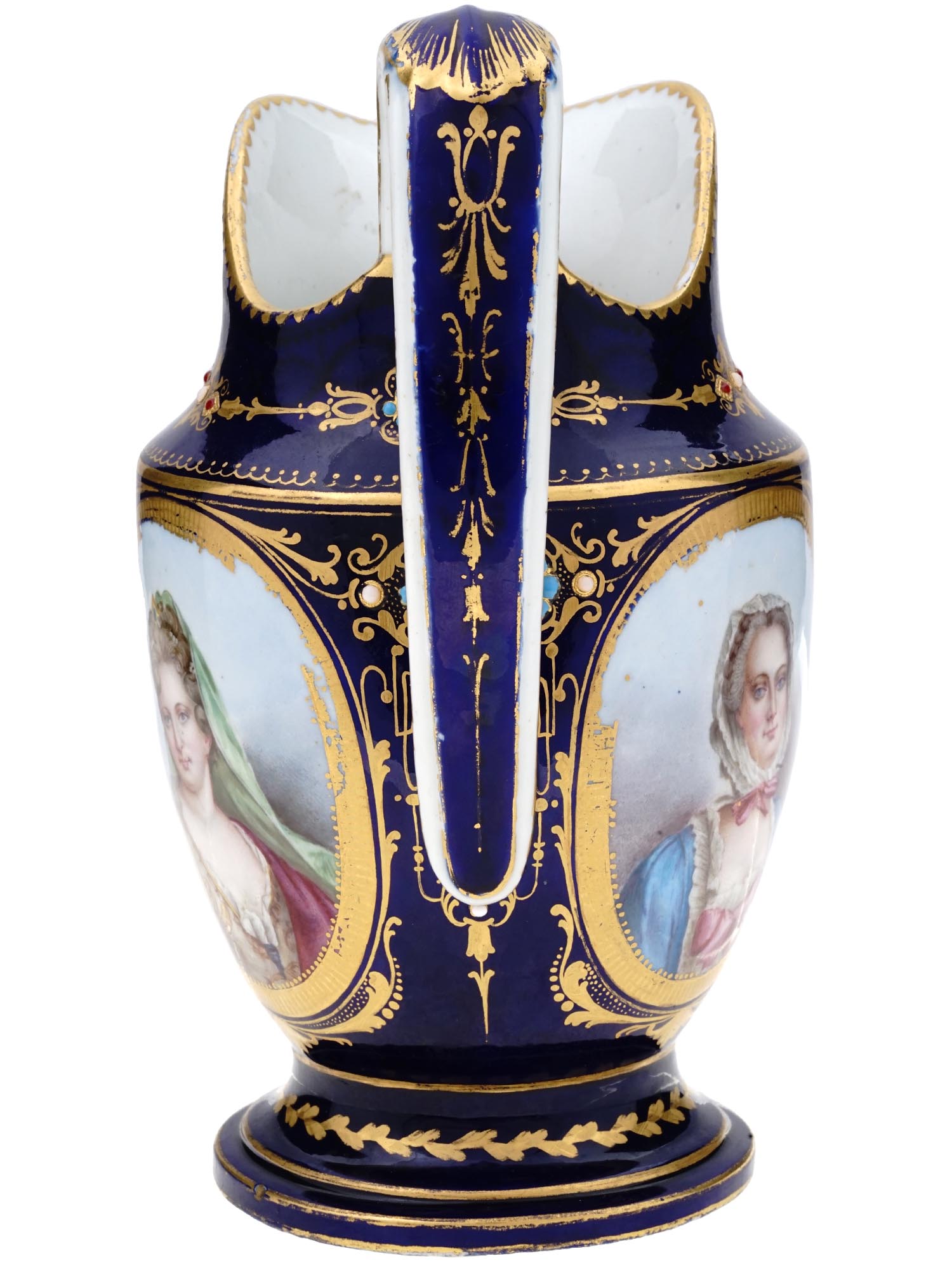 18TH C FRENCH SEVRES PORCELAIN PORTRAIT PITCHER PIC-4