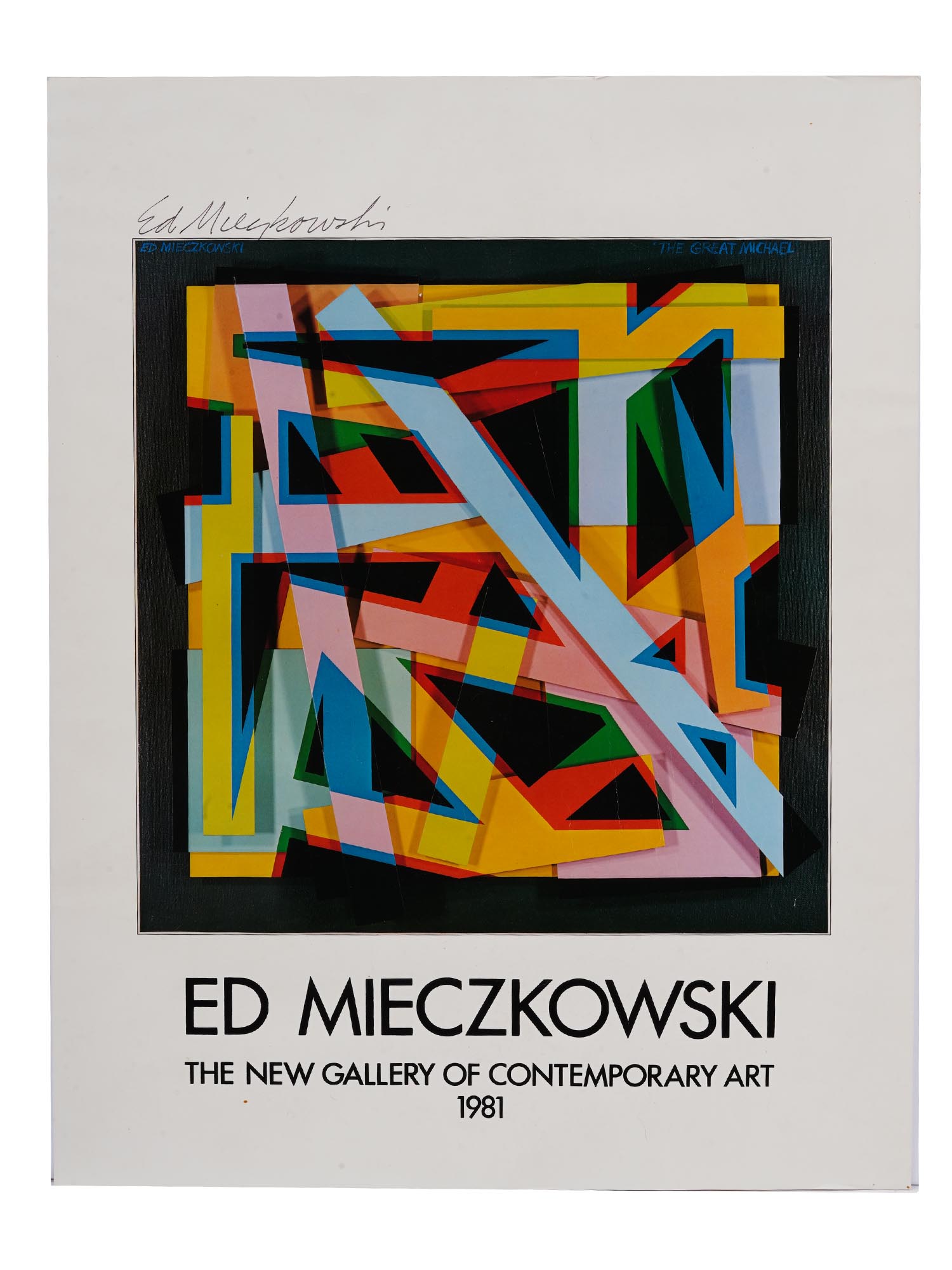 EDWIN MIECZKOWSKI AMERICAN ACRYLIC PAINTING 1965 PIC-1