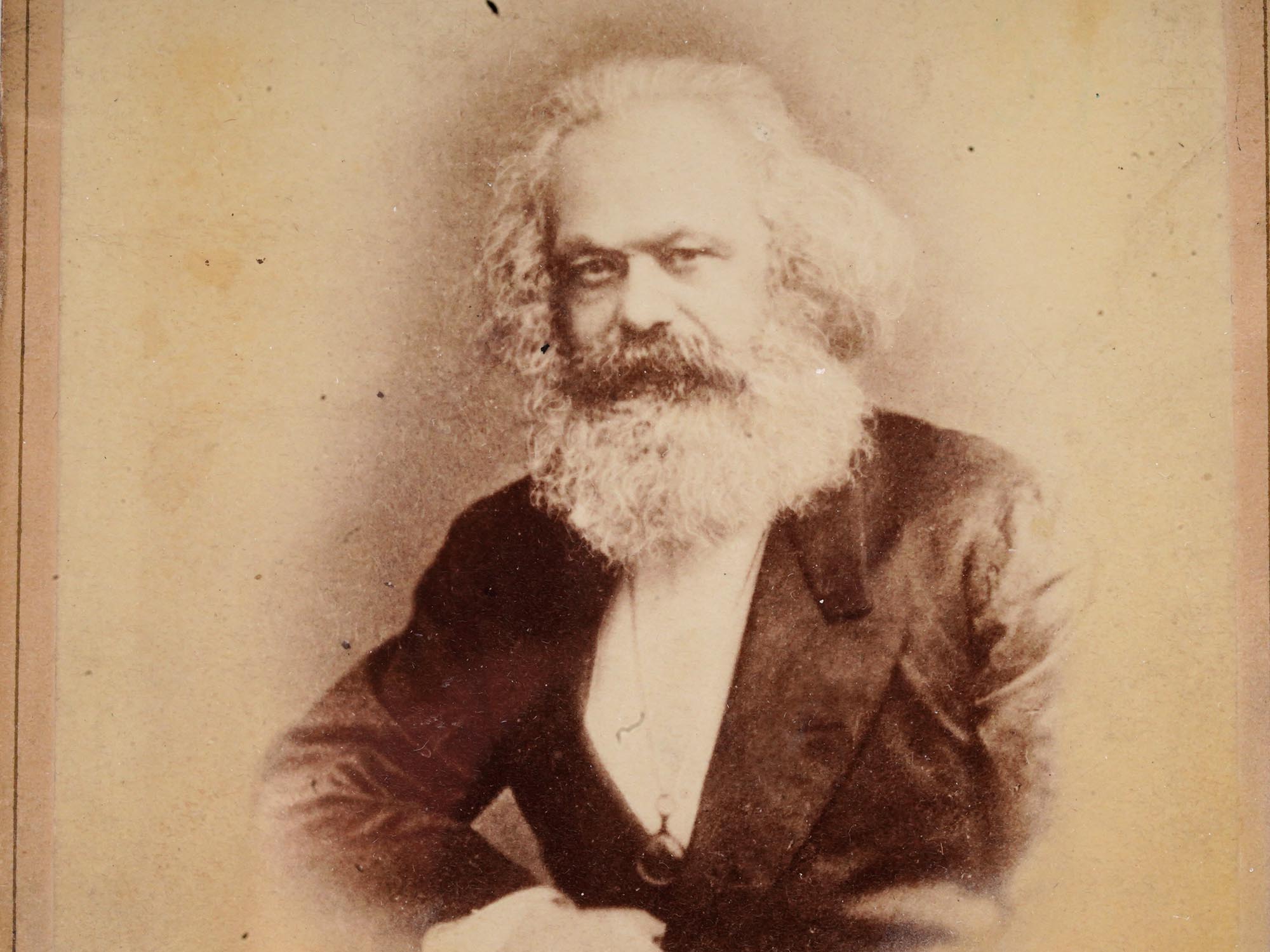 ANTIQUE GERMAN AUTOGRAPH AND PHOTO OF KARL MARX PIC-2