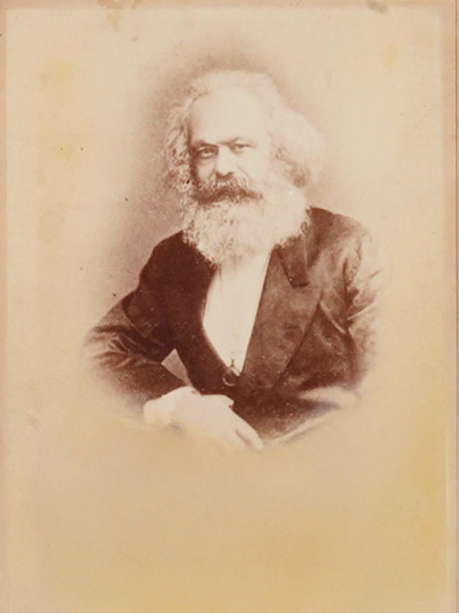 ANTIQUE GERMAN AUTOGRAPH AND PHOTO OF KARL MARX PIC-1