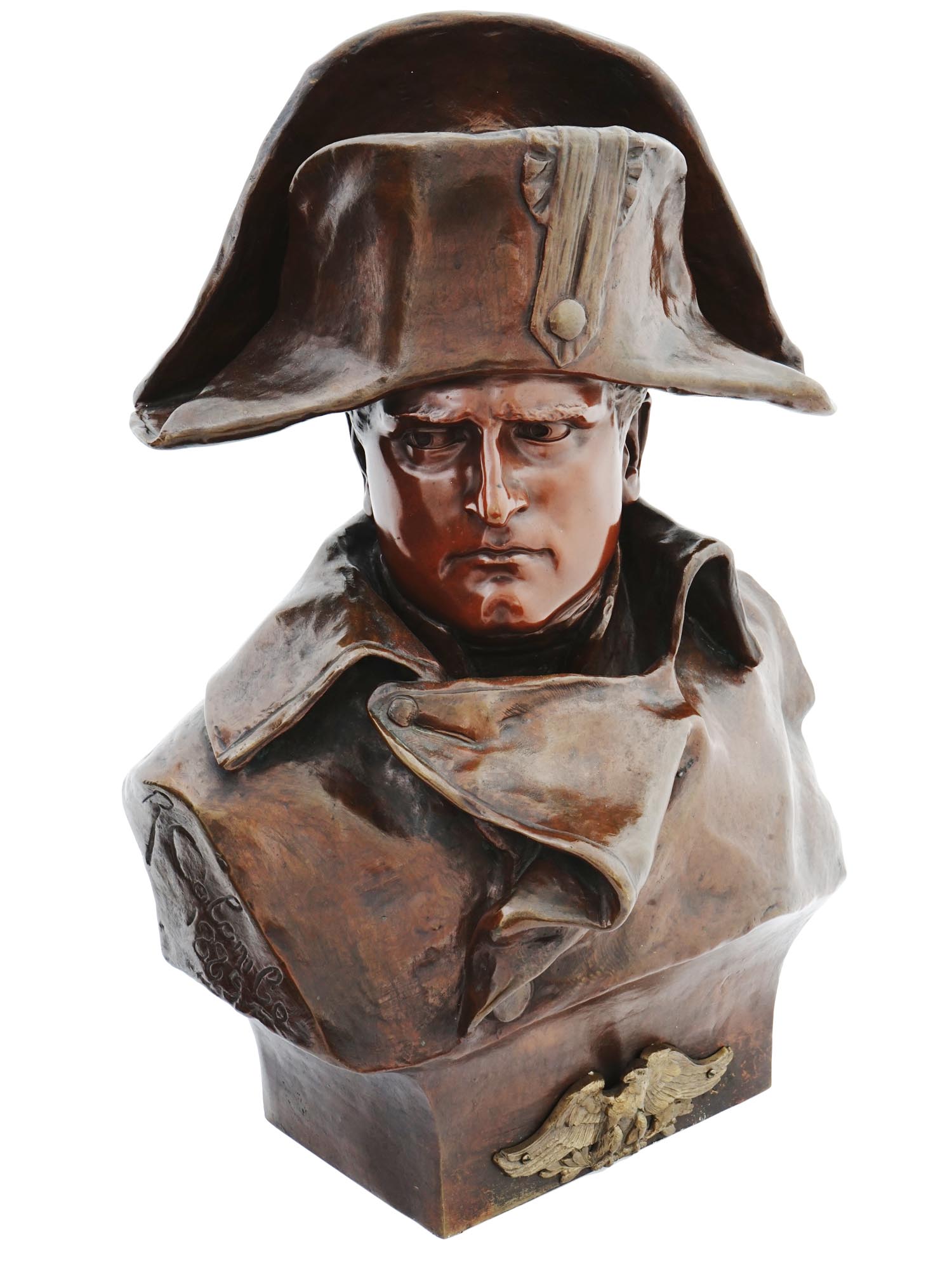 BRONZE BUST OF NAPOLEON BONAPARTE BY R. COLOMBO PIC-0