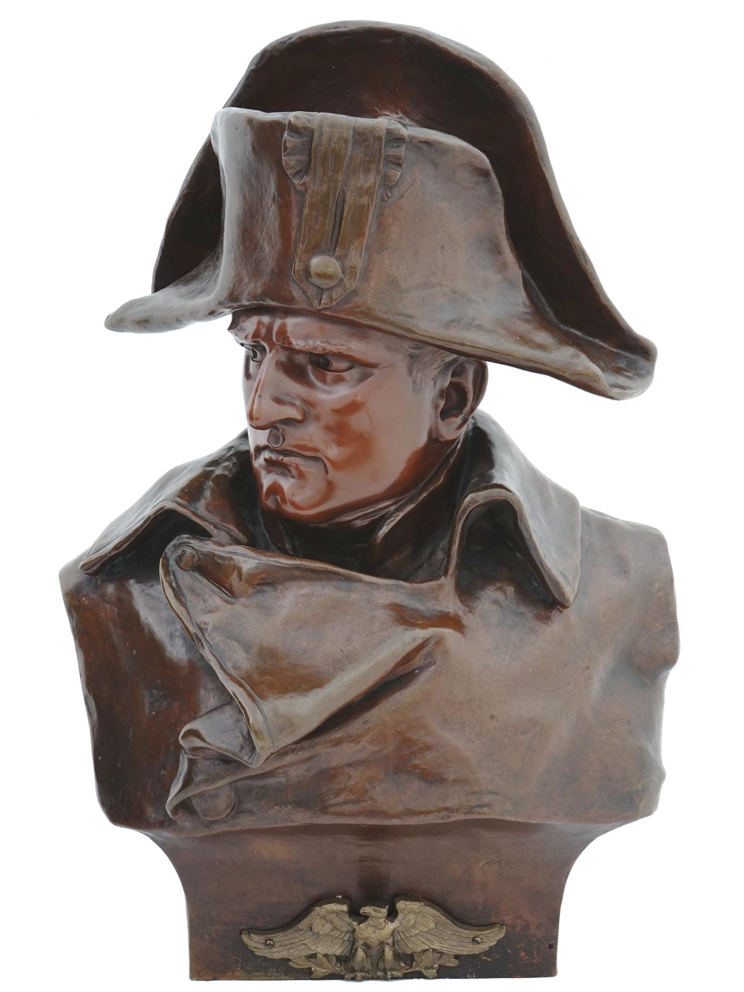 BRONZE BUST OF NAPOLEON BONAPARTE BY R. COLOMBO PIC-1