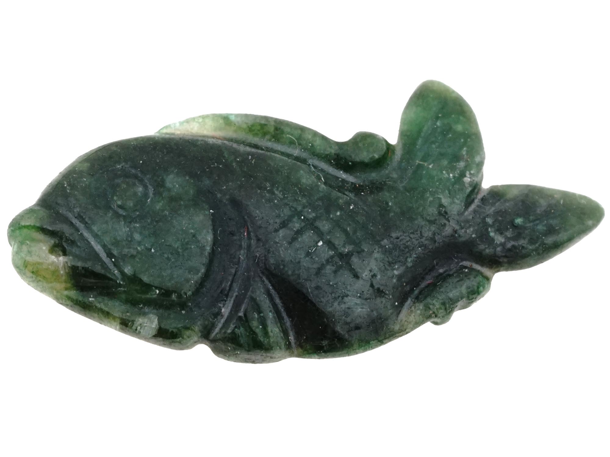 GROUP OF ASIAN FISH CARVED JADE AMULETS PENDANTS PIC-3