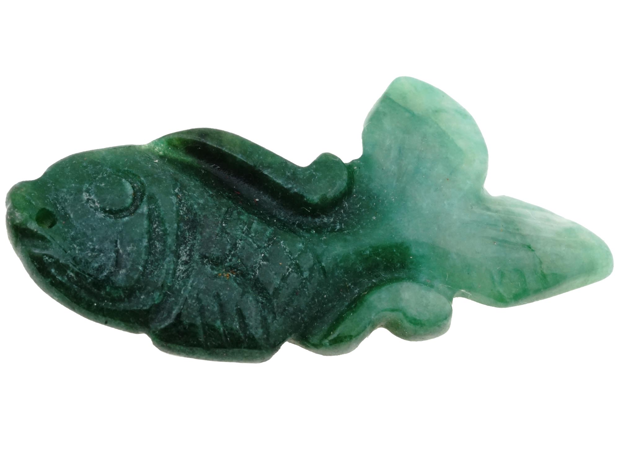 GROUP OF ASIAN FISH CARVED JADE AMULETS PENDANTS PIC-4