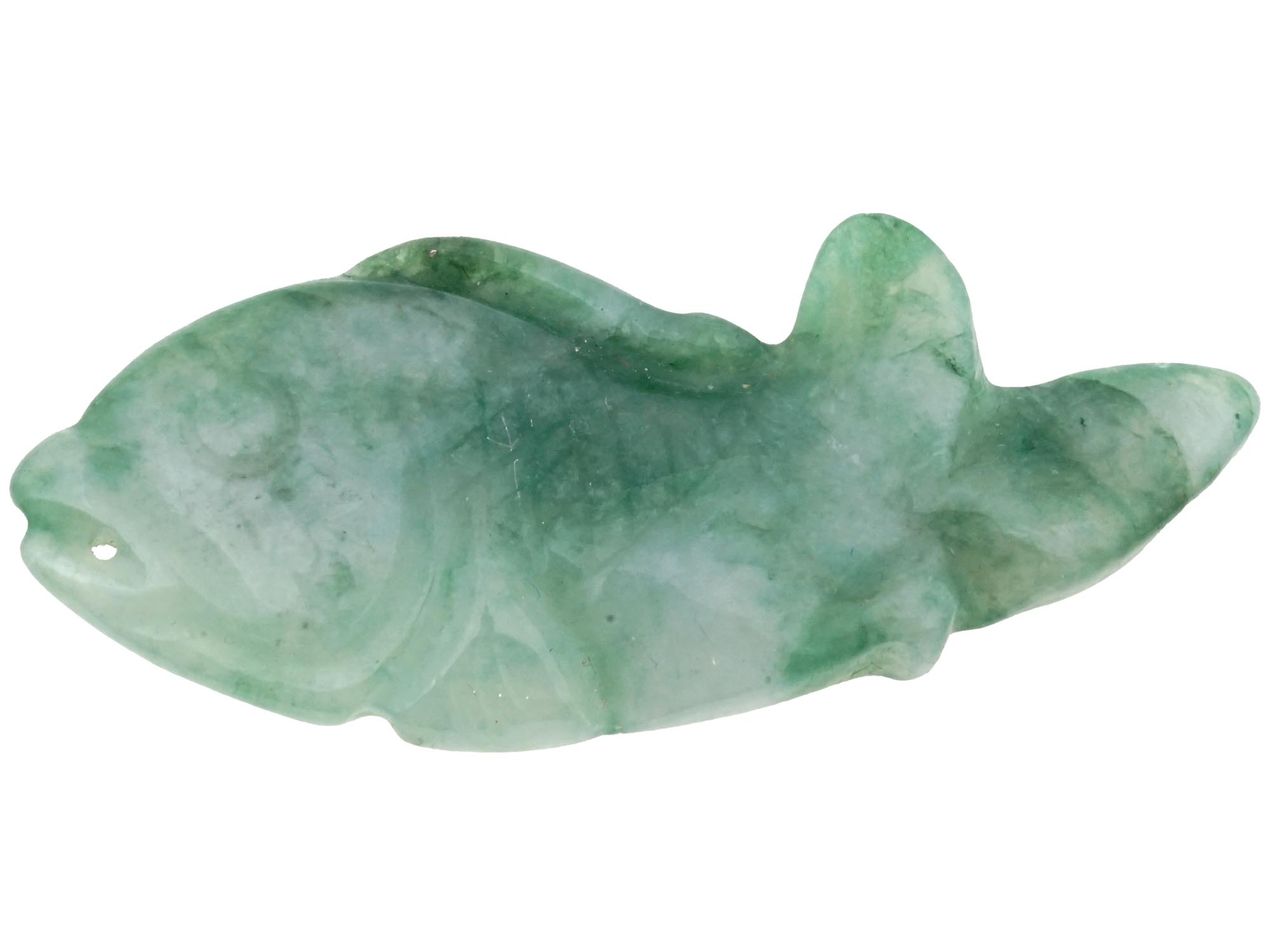 GROUP OF ASIAN FISH CARVED JADE AMULETS PENDANTS PIC-5