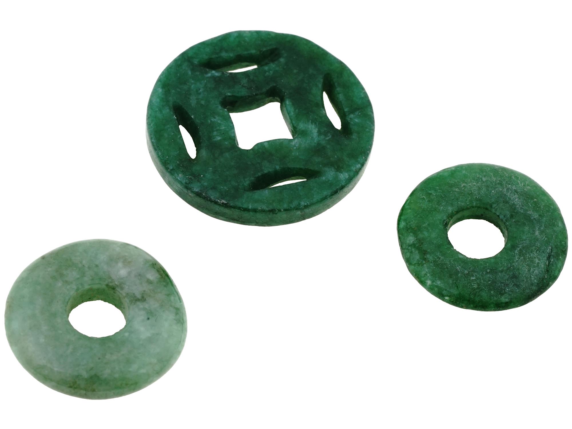 GROUP OF ASIAN HAND CARVED JADE AMULETS PENDANTS PIC-3