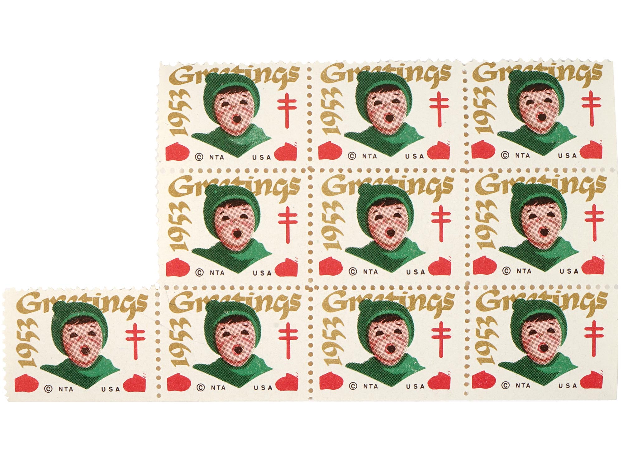 MID CENT US POSTAL SERVICE CHIRSTMAS STAMP SHEETS PIC-4