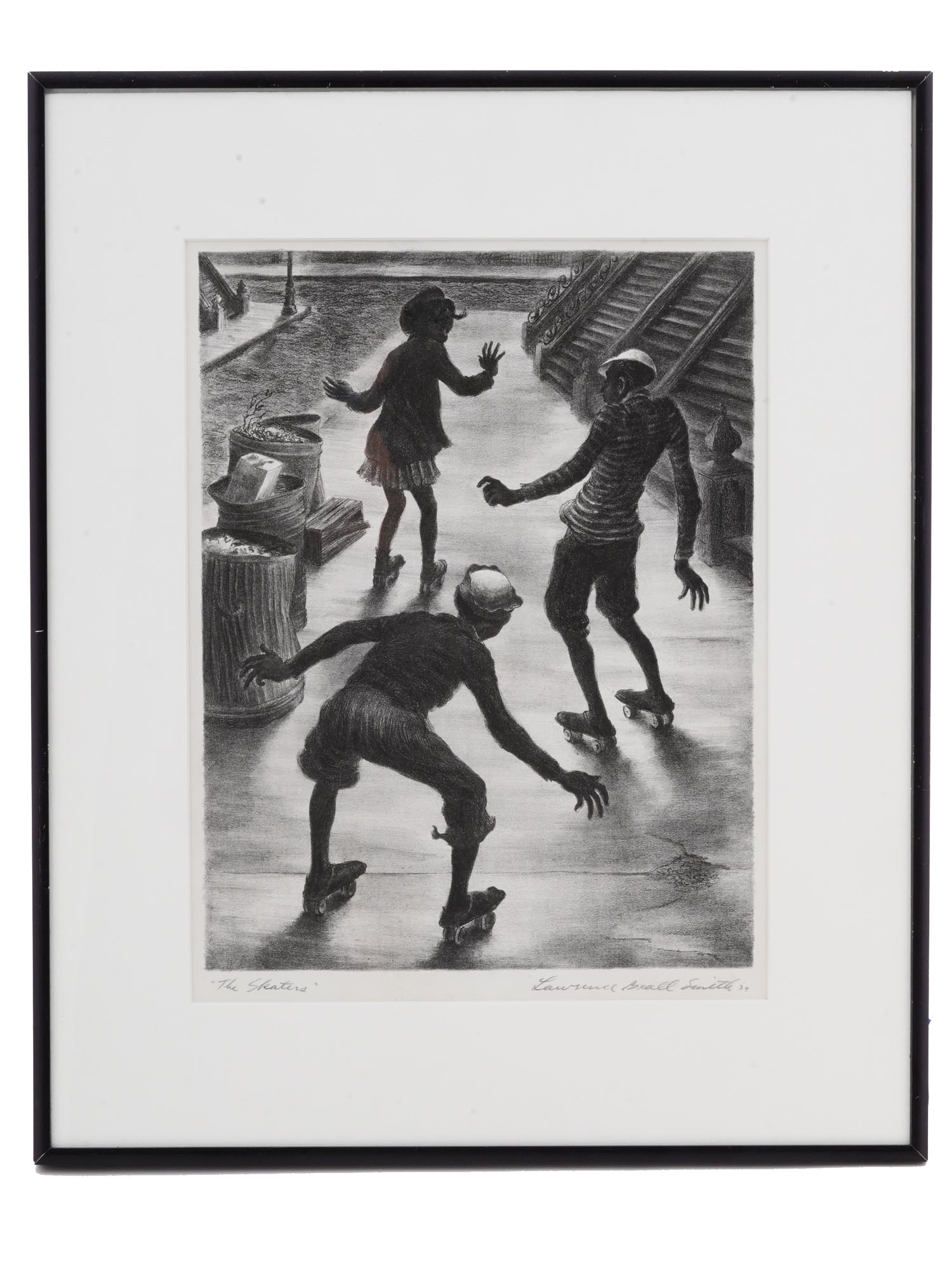 AMERICAN LITHOGRAPH THE SKATERS LAWRENCE BEALL SMITH