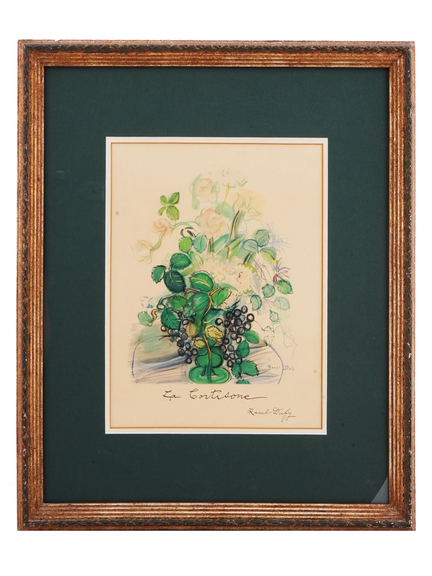 MID 20TH C. FRENCH FLORAL STILL LIFE LITHOGRAPH BY RAOUL DUFY PIC-0