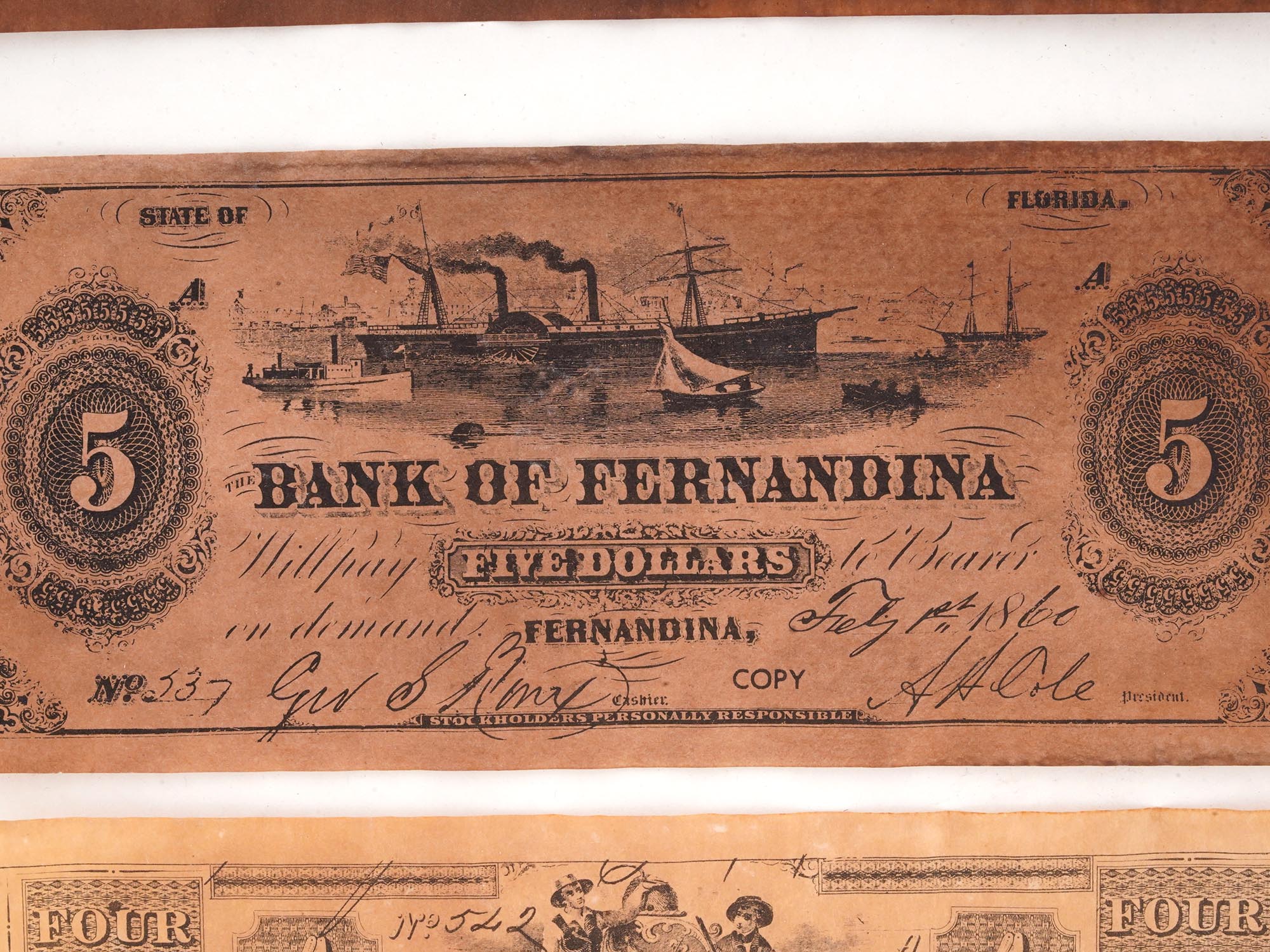 ANTIQUE AMERICAN CURRENCY BANKNOTE REPLICAS PIC-4