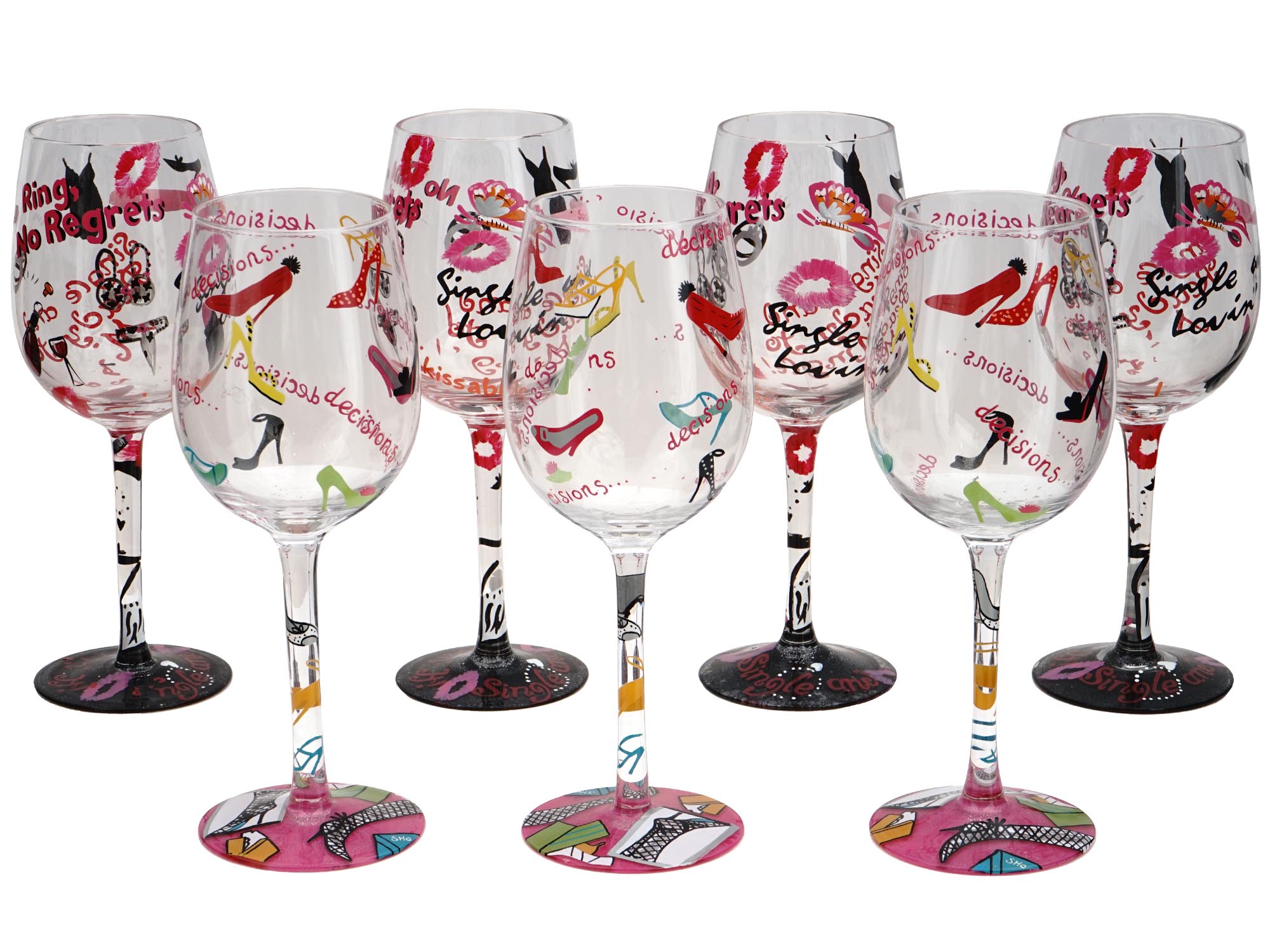 LOLITA HAND PAINTED WINE GLASS COLLECTION PIC-0