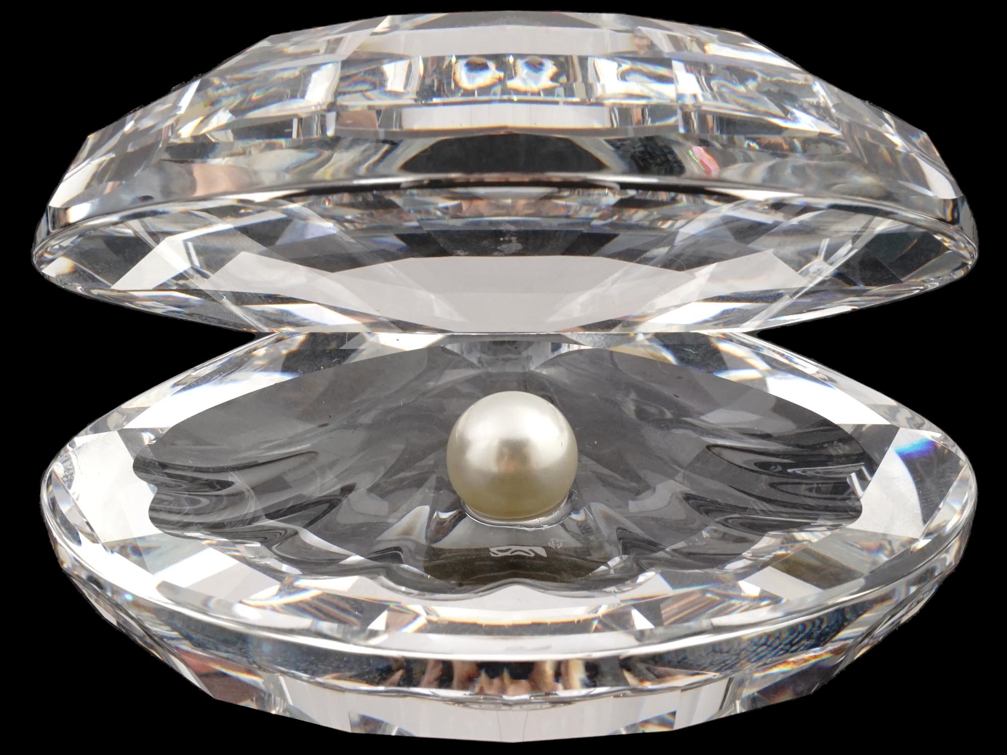 ROSENTHAL CRYSTAL HEART AND SEASHELL PAPERWEIGHTS PIC-7