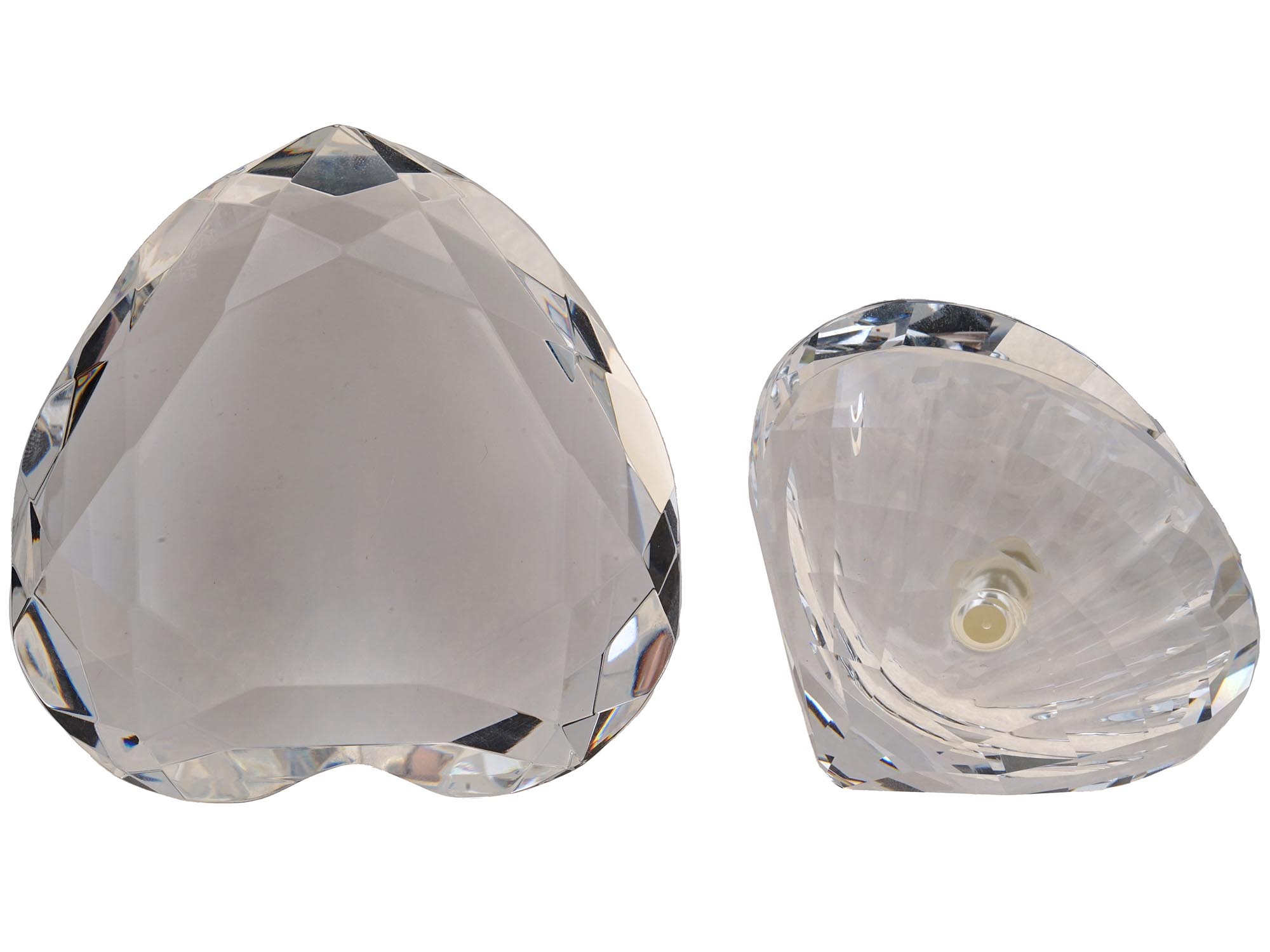 ROSENTHAL CRYSTAL HEART AND SEASHELL PAPERWEIGHTS PIC-5