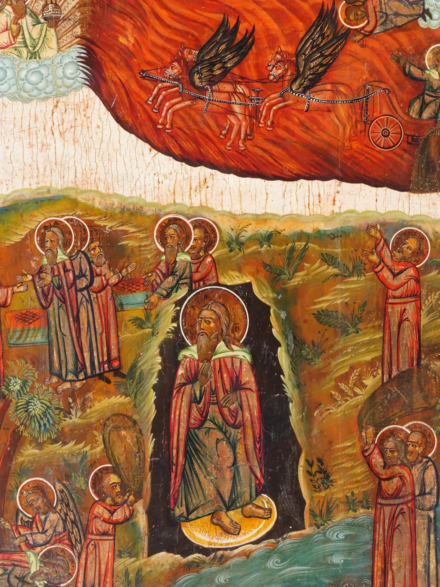 ANTIQUE RUSSIAN ORTHODOX ICON PIC-1