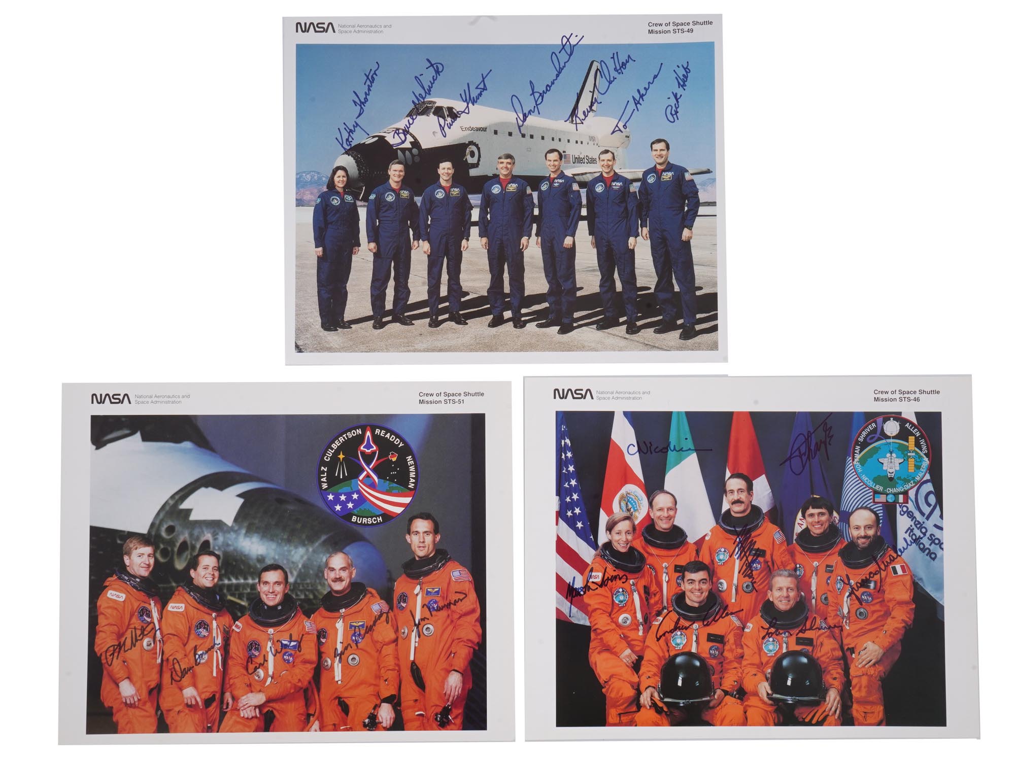LOT 15 NASA PHOTOS AUTOGRAPHED BY SHUTTLES CREWS PIC-3