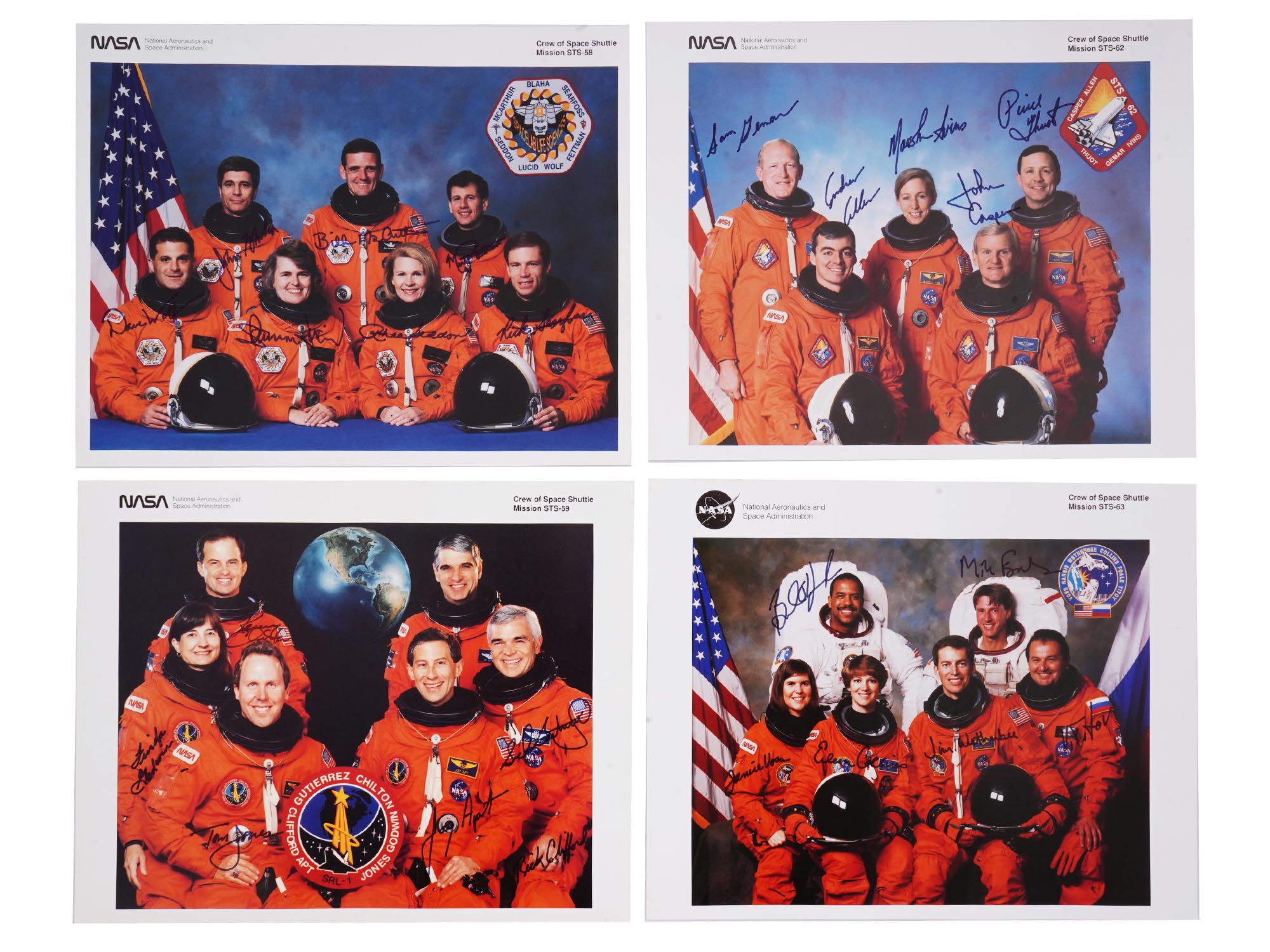 LOT 15 NASA PHOTOS AUTOGRAPHED BY SHUTTLES CREWS PIC-4
