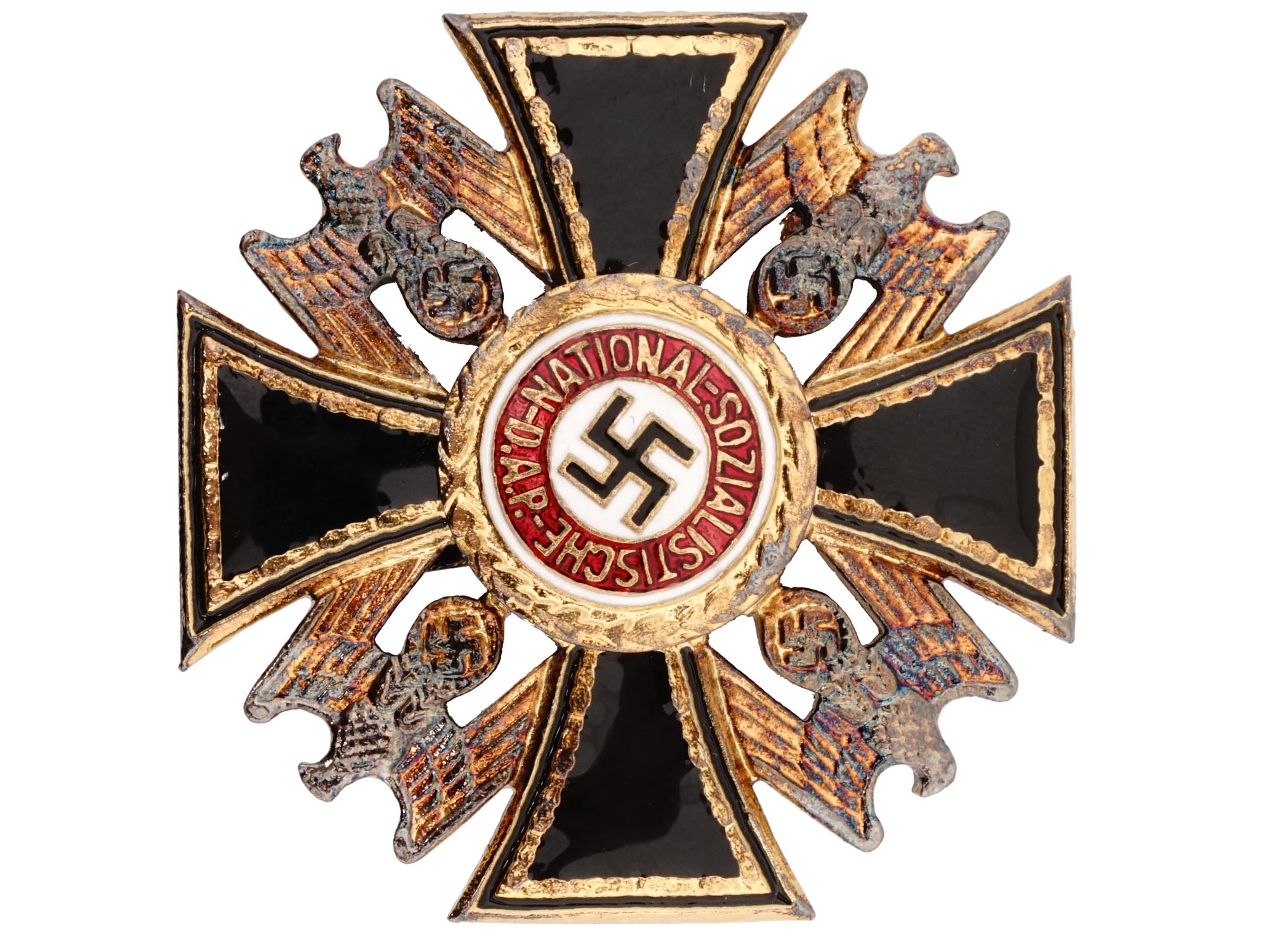 WWII NAZI GERMAN THIRD REICH BADGE AND IRON CROSS PIC-3