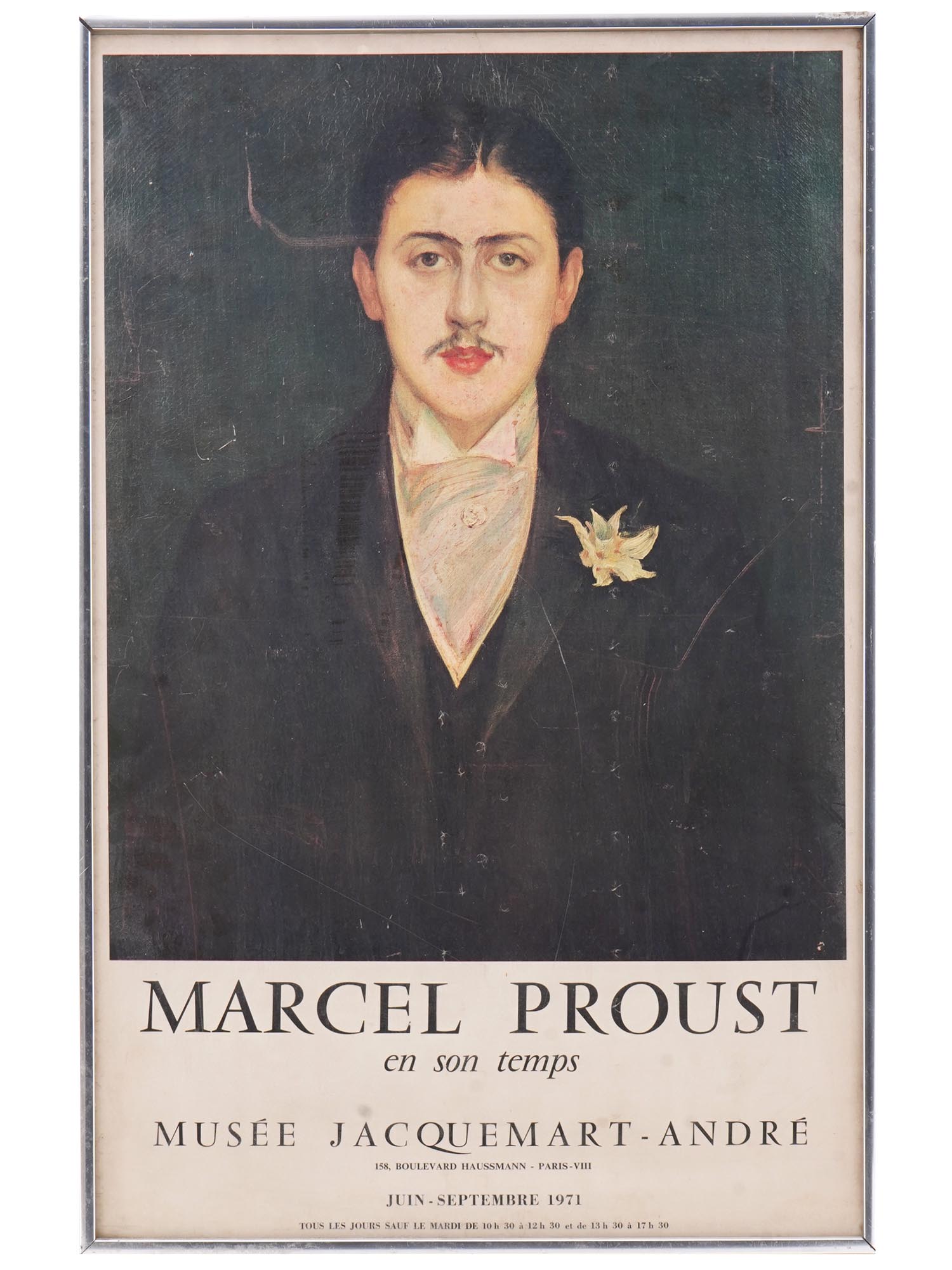 FRENCH PORTRAIT OF MARCEL PROUST EXHIBITION POSTER