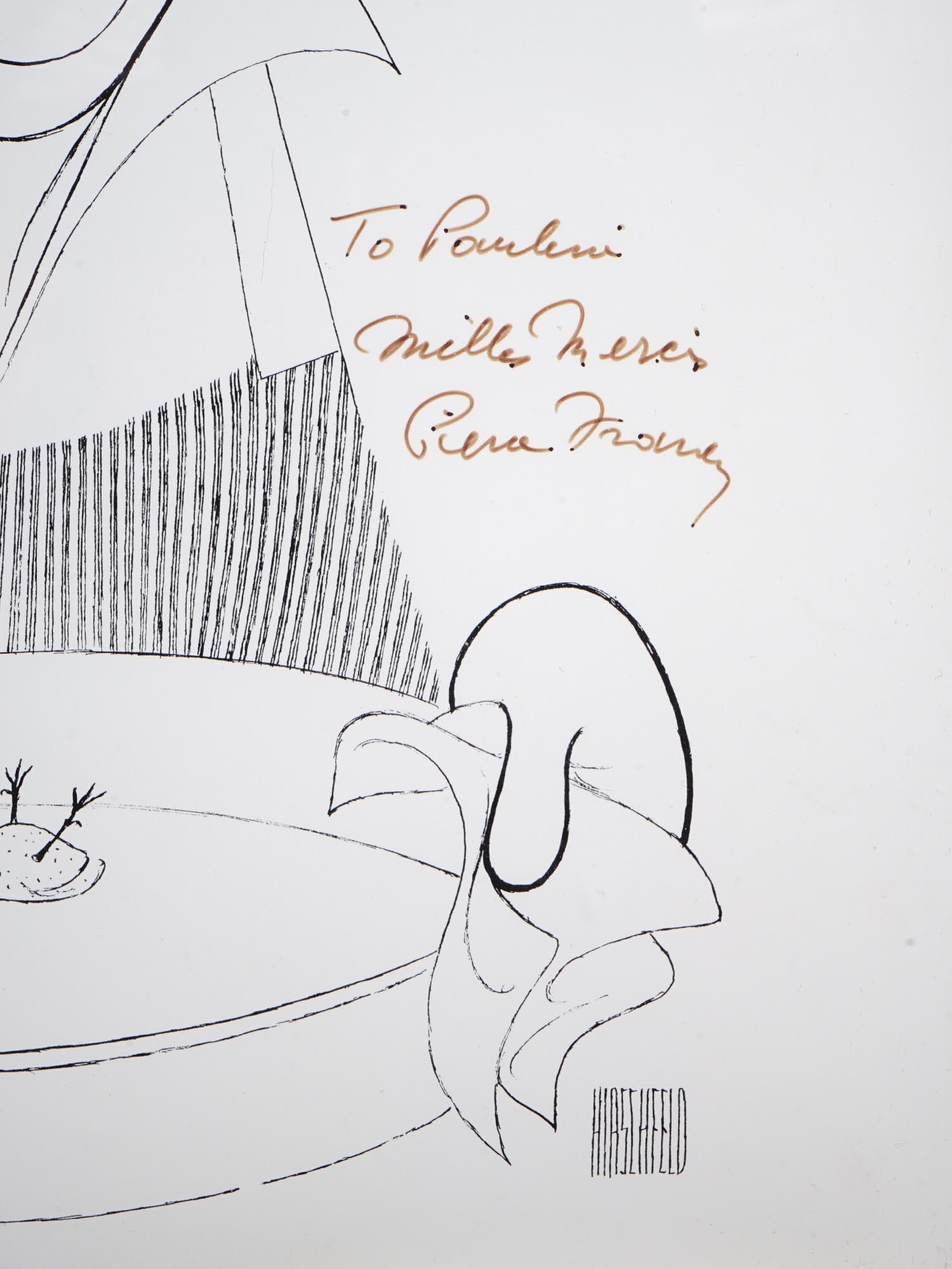 PIERRE FRANEY CARICATURE BY AL HIRSCHFELD SIGNED PIC-2