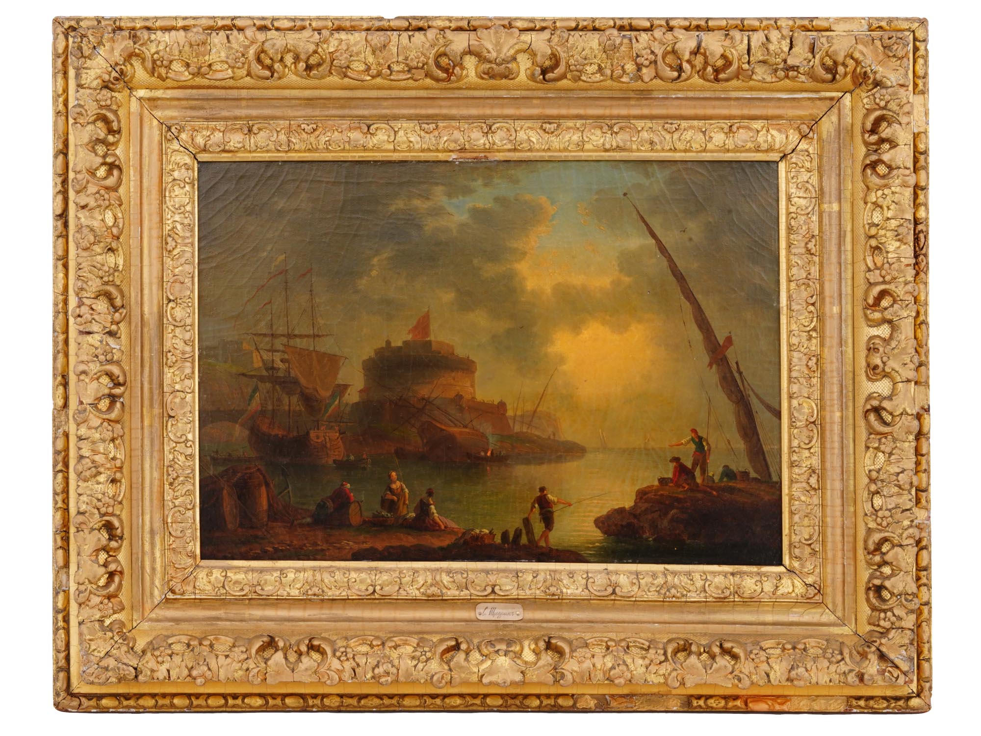 RUSSIAN SEASCAPE PAINTING BY SYLVESTER SHCHEDRIN PIC-0