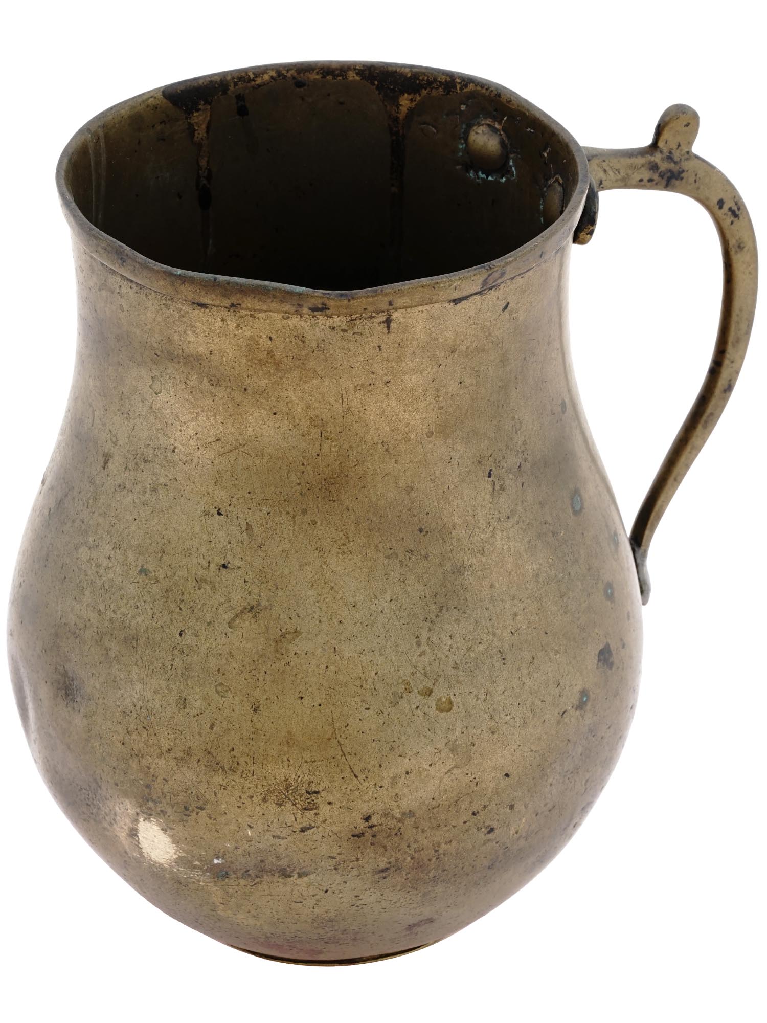 LATE MEDIEVAL 15TH C SWISS BRONZE MEASURING JUG PIC-0