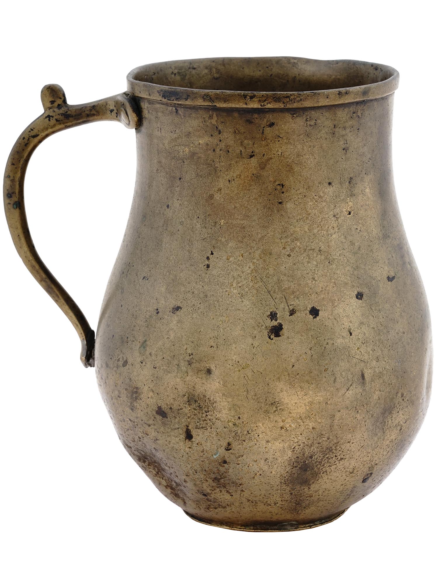 LATE MEDIEVAL 15TH C SWISS BRONZE MEASURING JUG PIC-3