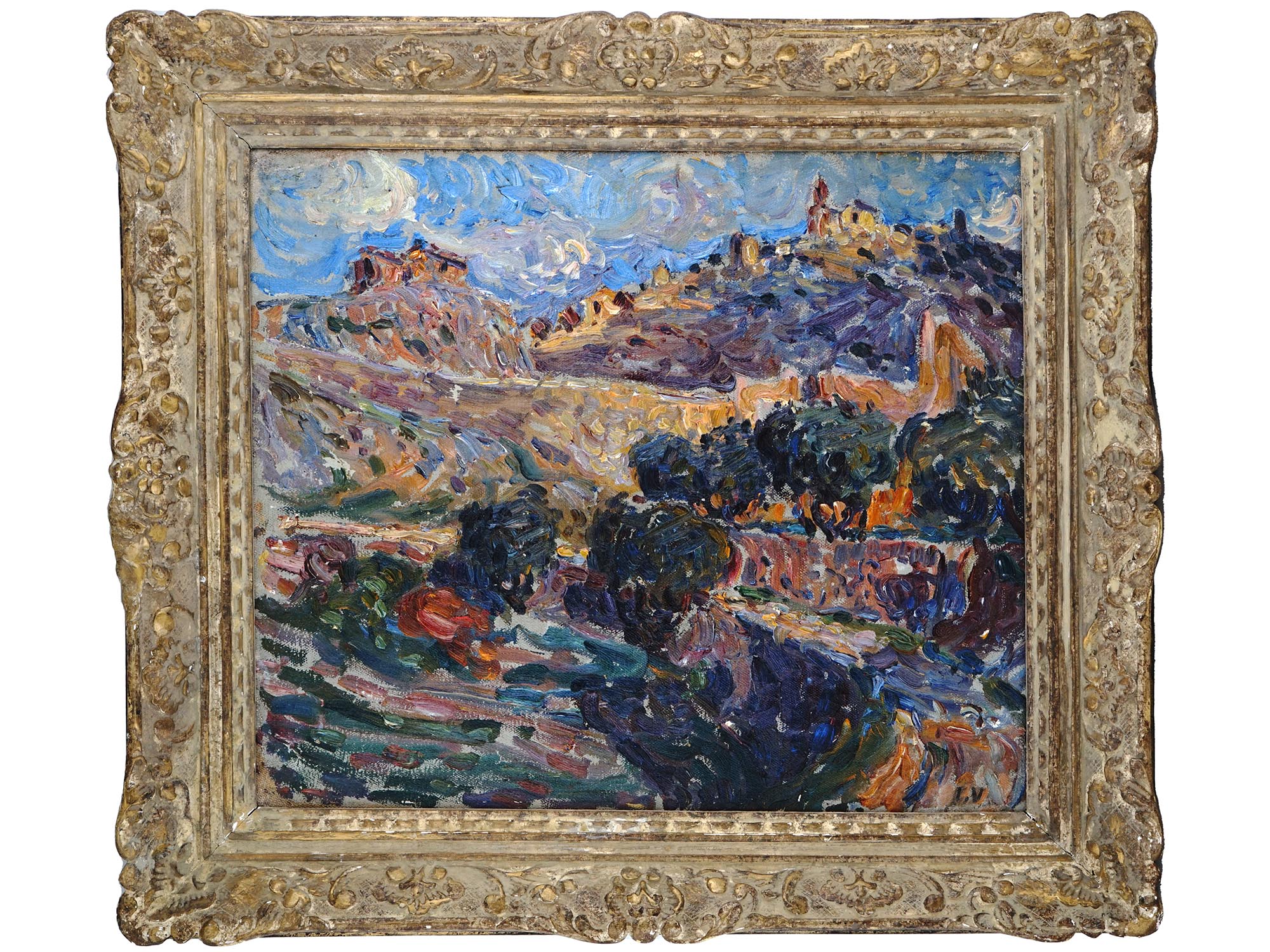 FRENCH SCHOOL LANDSCAPE OIL PAINTING BY LOUIS VALTAT PIC-0