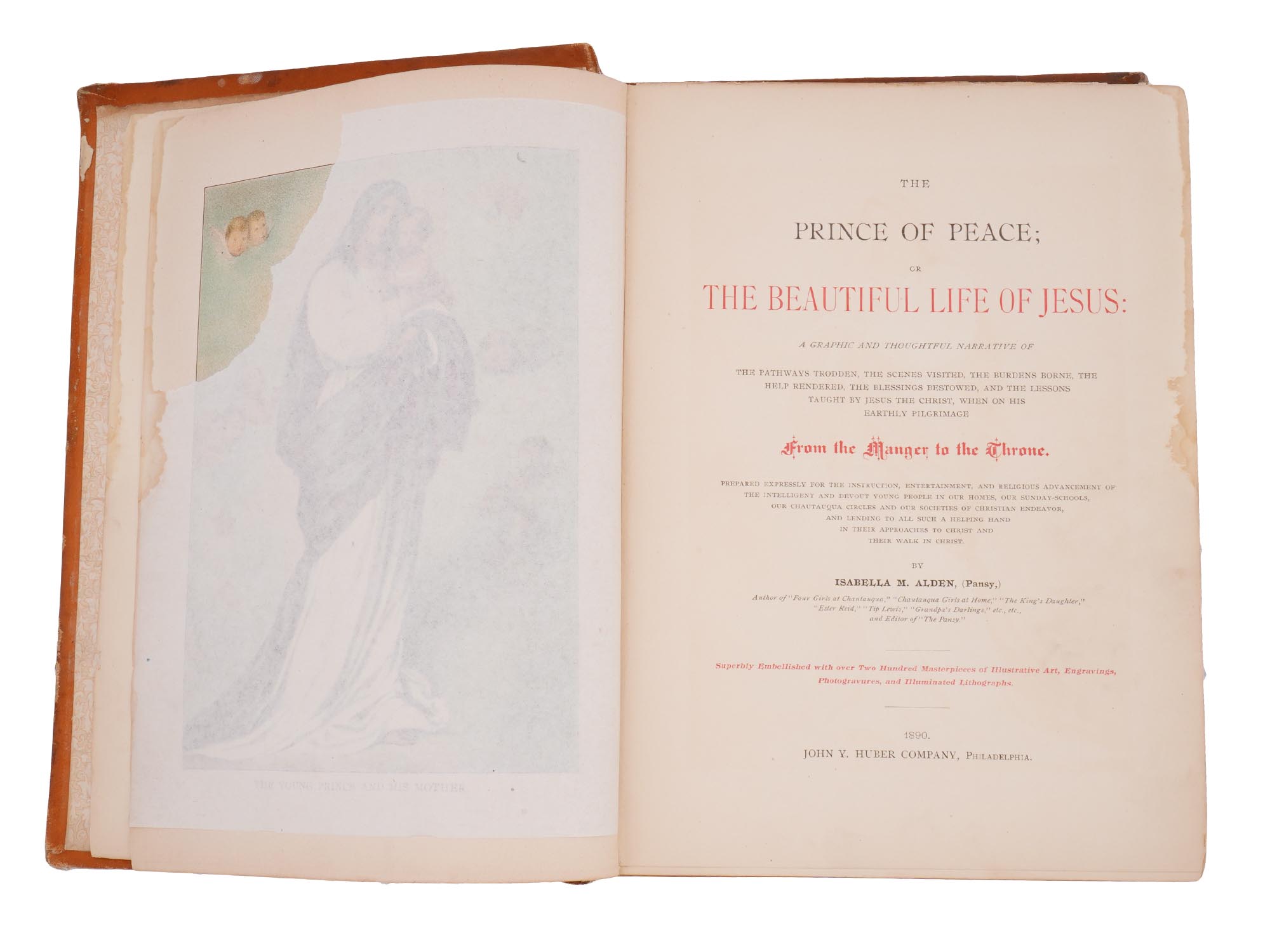 1890 ILLUSTRATED BOOK PRINCE OF PEACE BY PANSY PIC-4