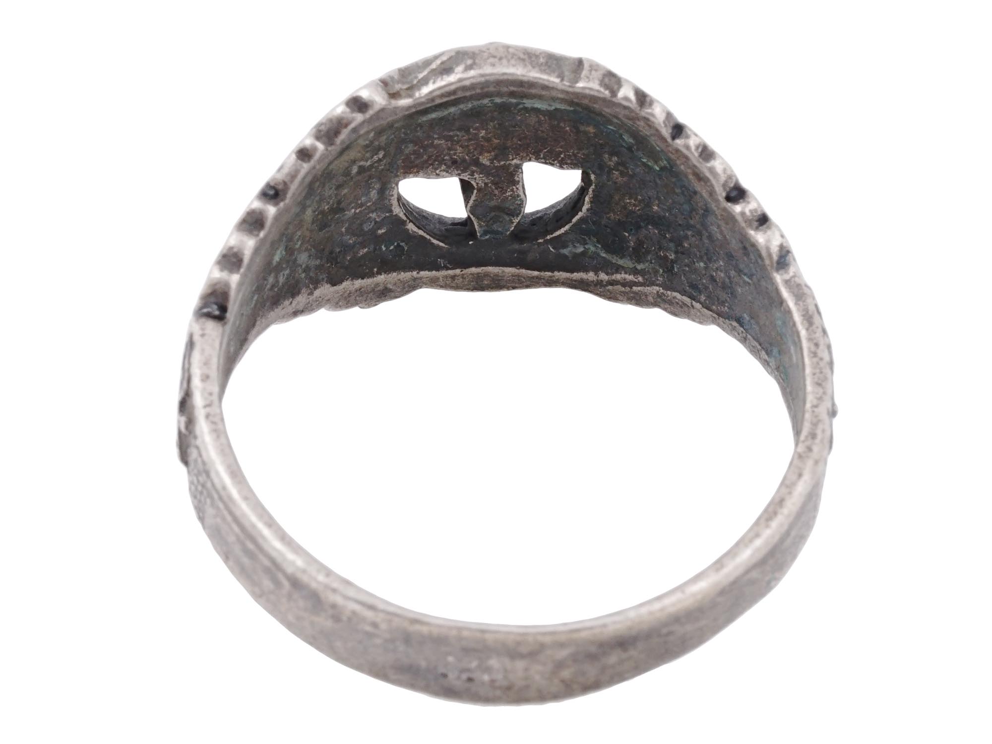 GERMAN WWII ANTI PARTISAN WARFARE SILVER RING PIC-3