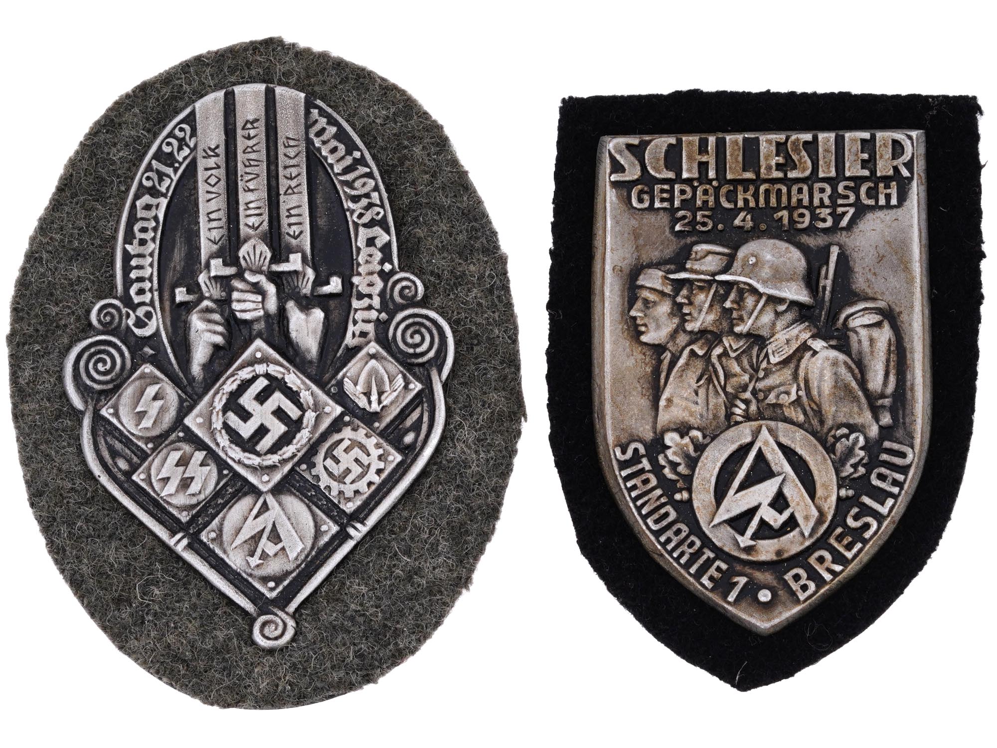 WWII GERMAN NAZI THIRD REICH MILITARY PIN SHIELDS PIC-0