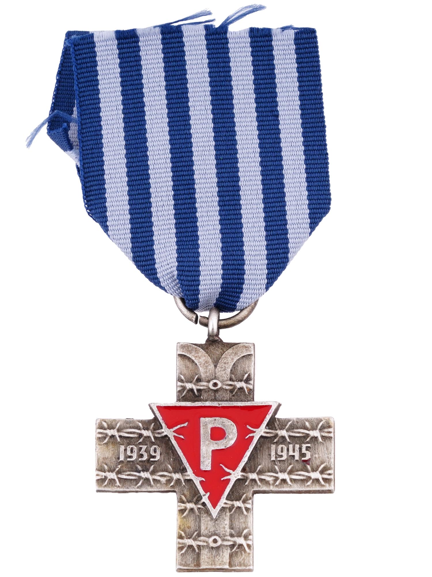 POST WWII POLISH AUSCHWITZ CROSS AWARD MEDAL PIC-0