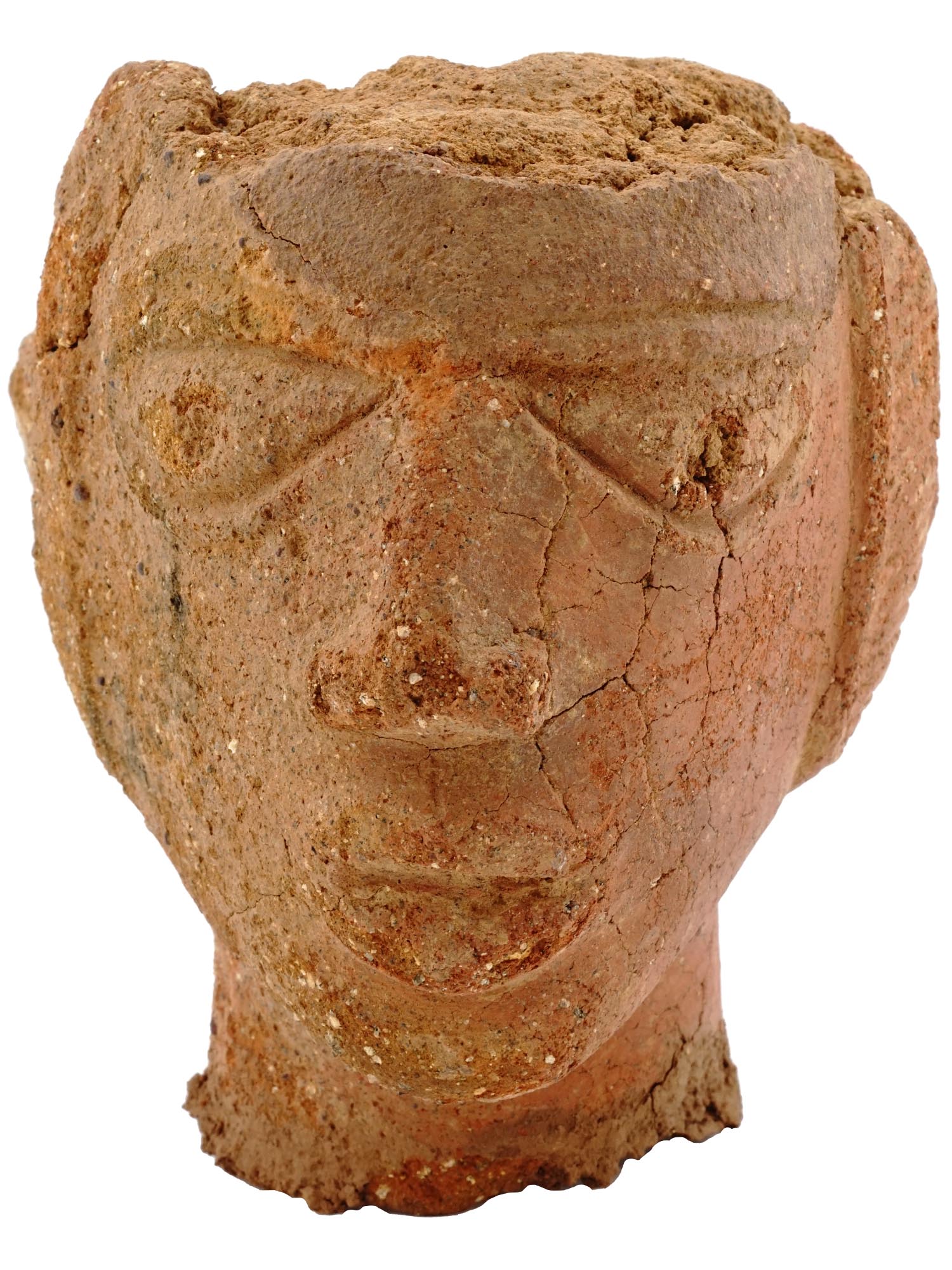 AFRICA NIGERIA NOK CULTURE TERRACOTA HEAD ART PIC-0