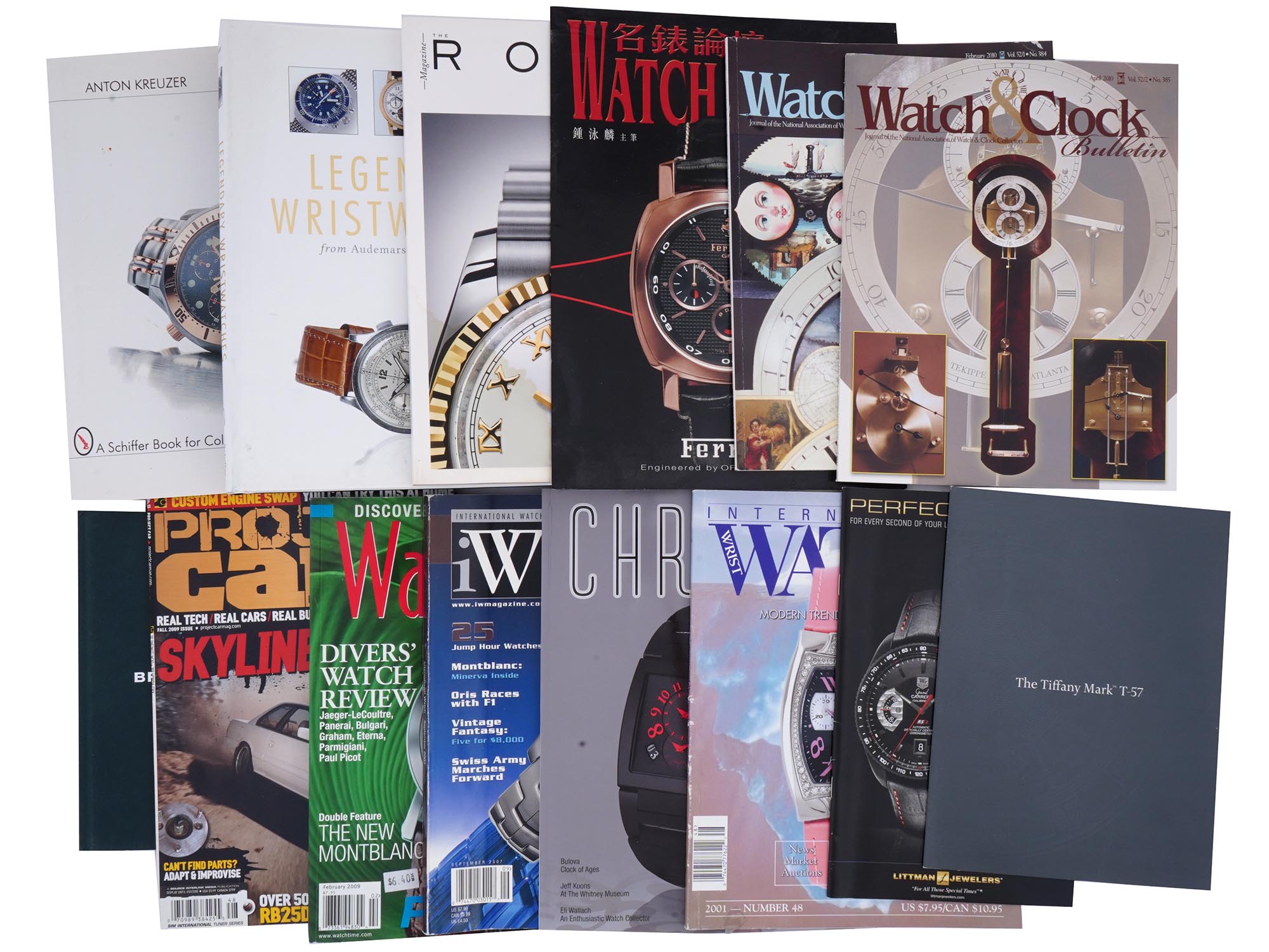 COLLECTION OF WATCH CATALOGS BROCHURES MAGAZINES PIC-0