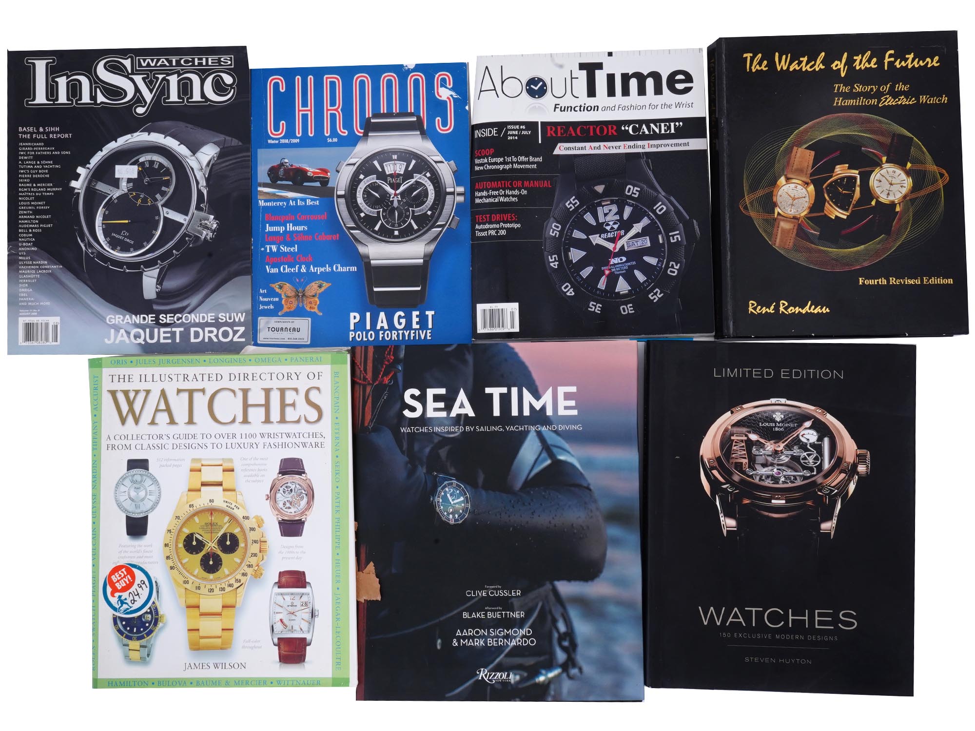 COLLECTION OF WATCH CATALOGS BROCHURES MAGAZINES PIC-0