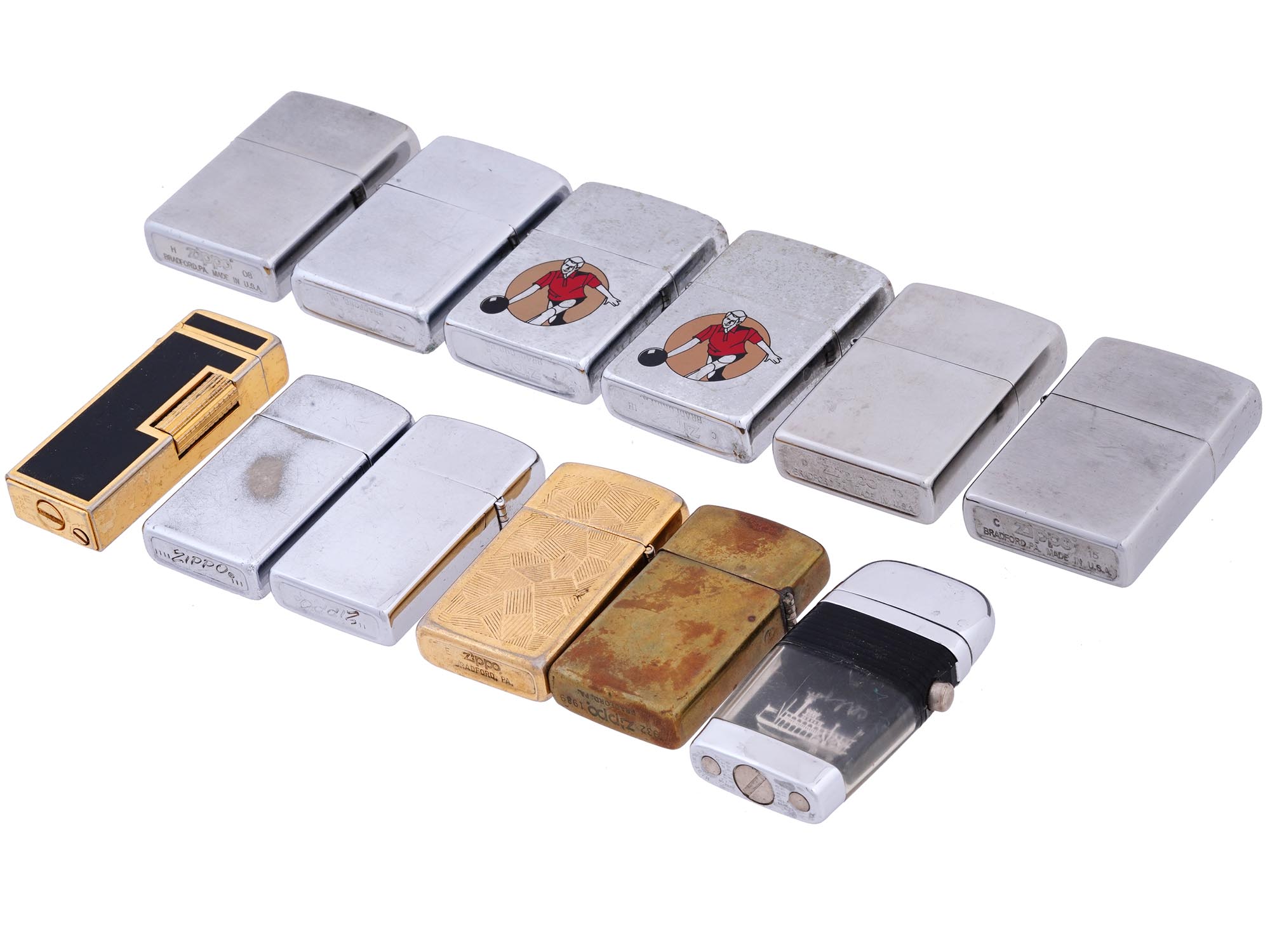 COLLECTION OF VINTAGE ZIPPO LIGHTERS PIC-0