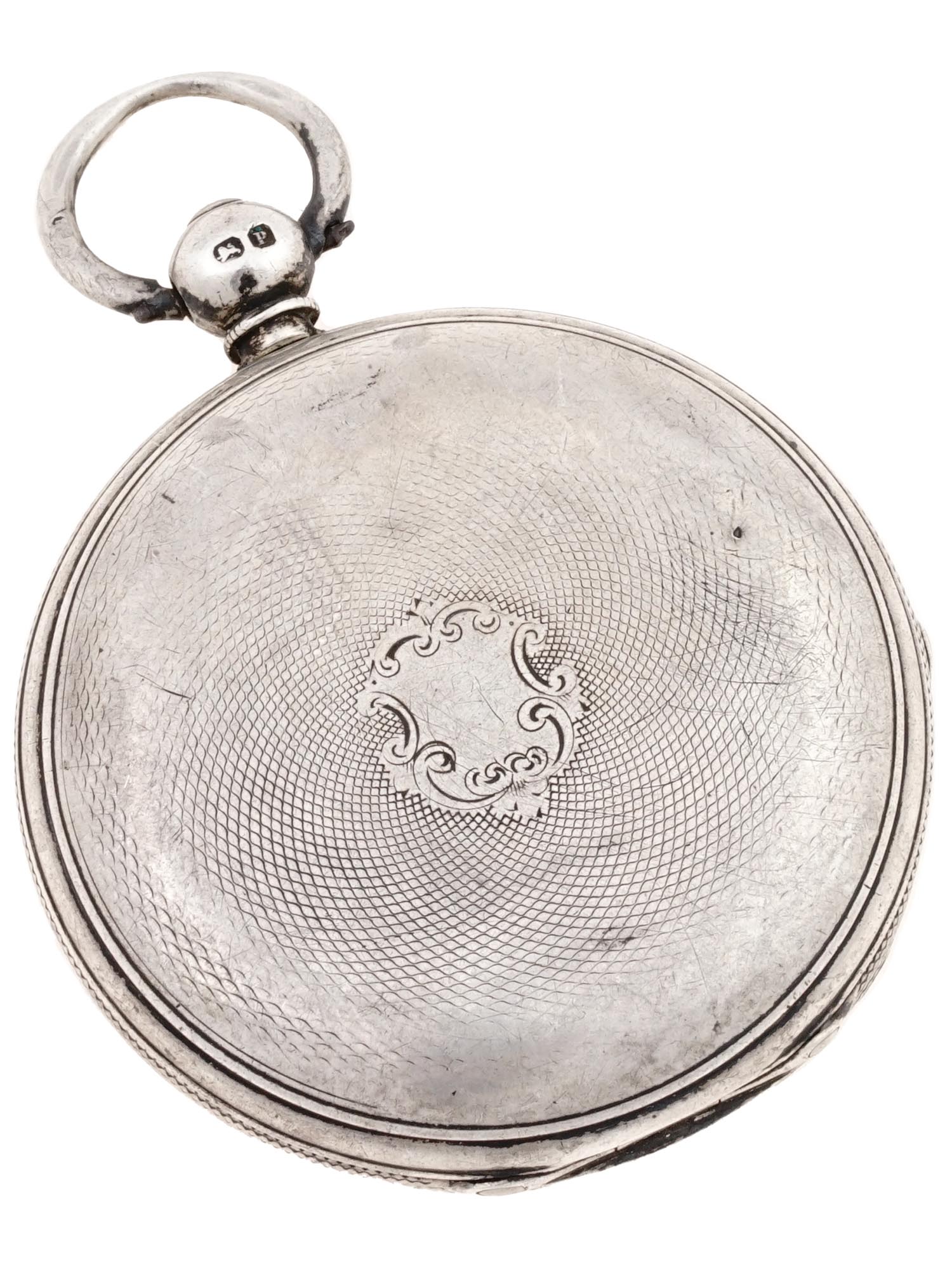 ANTIQUE ENGLISH SILVER POCKET WATCH PIC-2