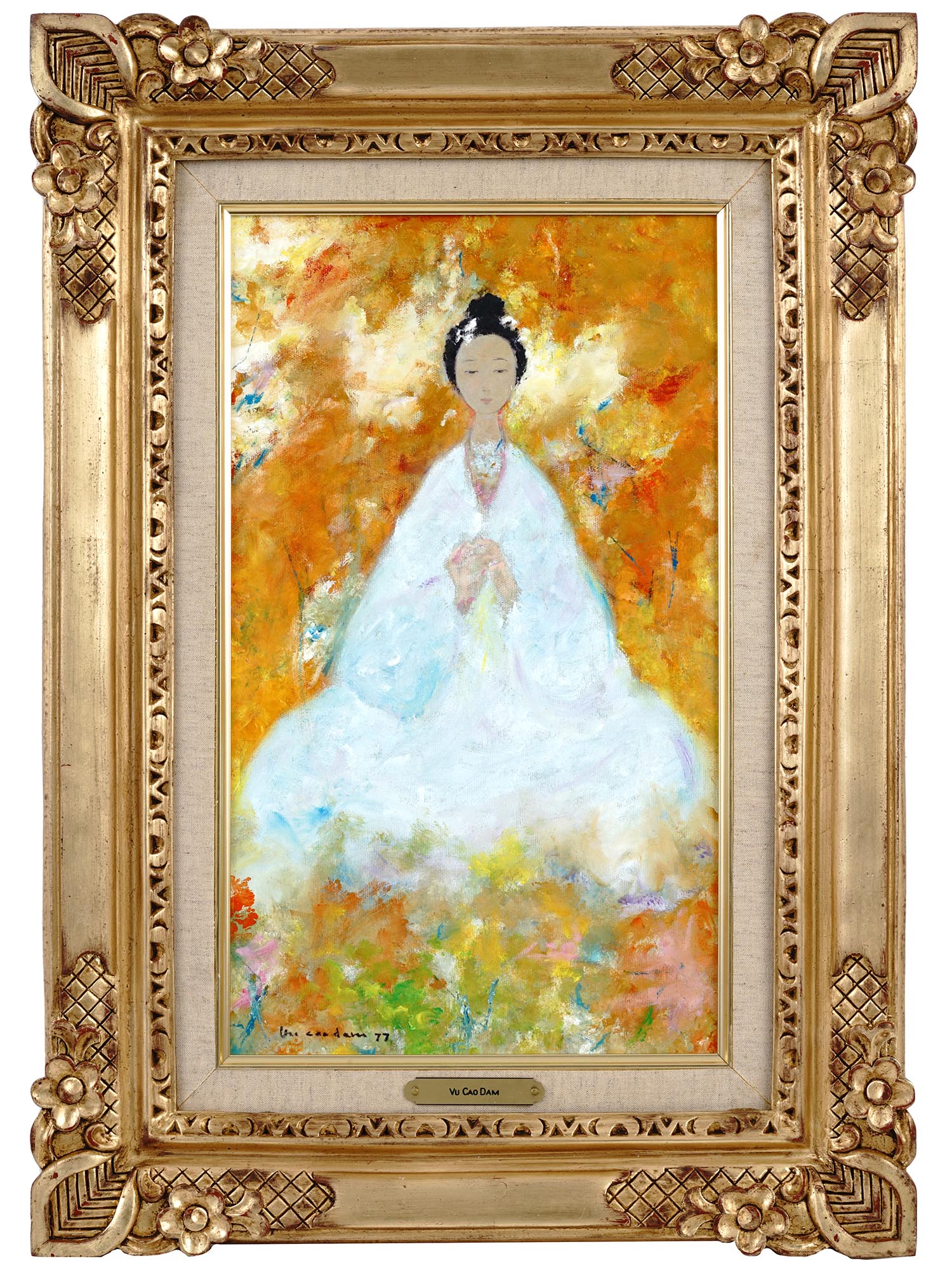 1977 VIETNAMESE PAINTING DIVINITE BY VU CAO DAM PIC-0