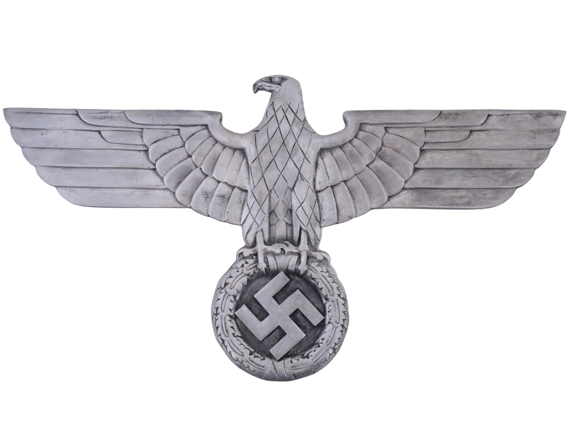 WWII NAZI GERMAN THIRD REICH EAGLE RAILWAY PLATE PIC-0