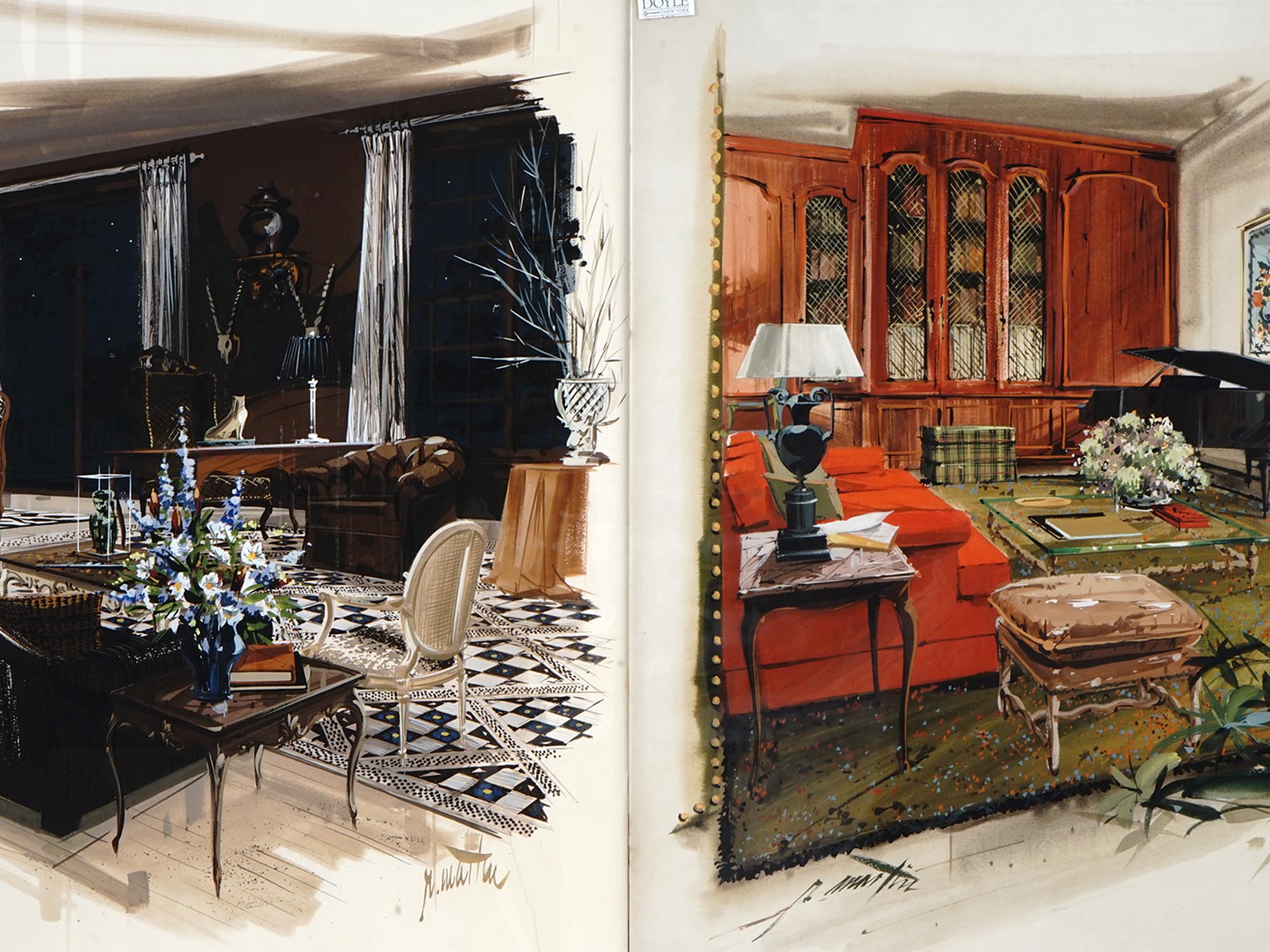 MID CENTURY ILLUSTRATION PAINTING BY ROBERT MARTIN PIC-4