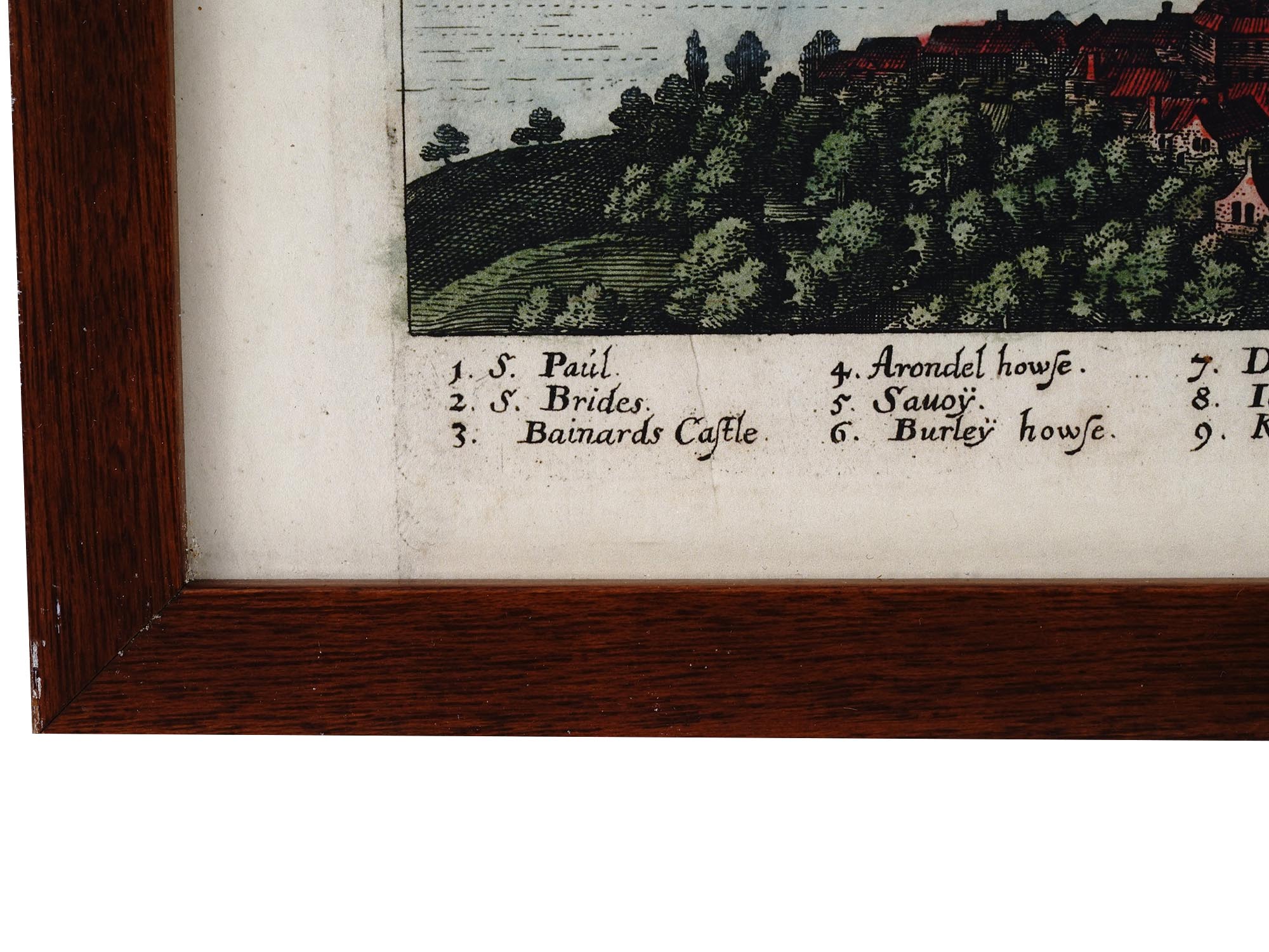 ANTIQUE VIEW LONDON HAND COLORED ETCHING BY MERIAN PIC-4