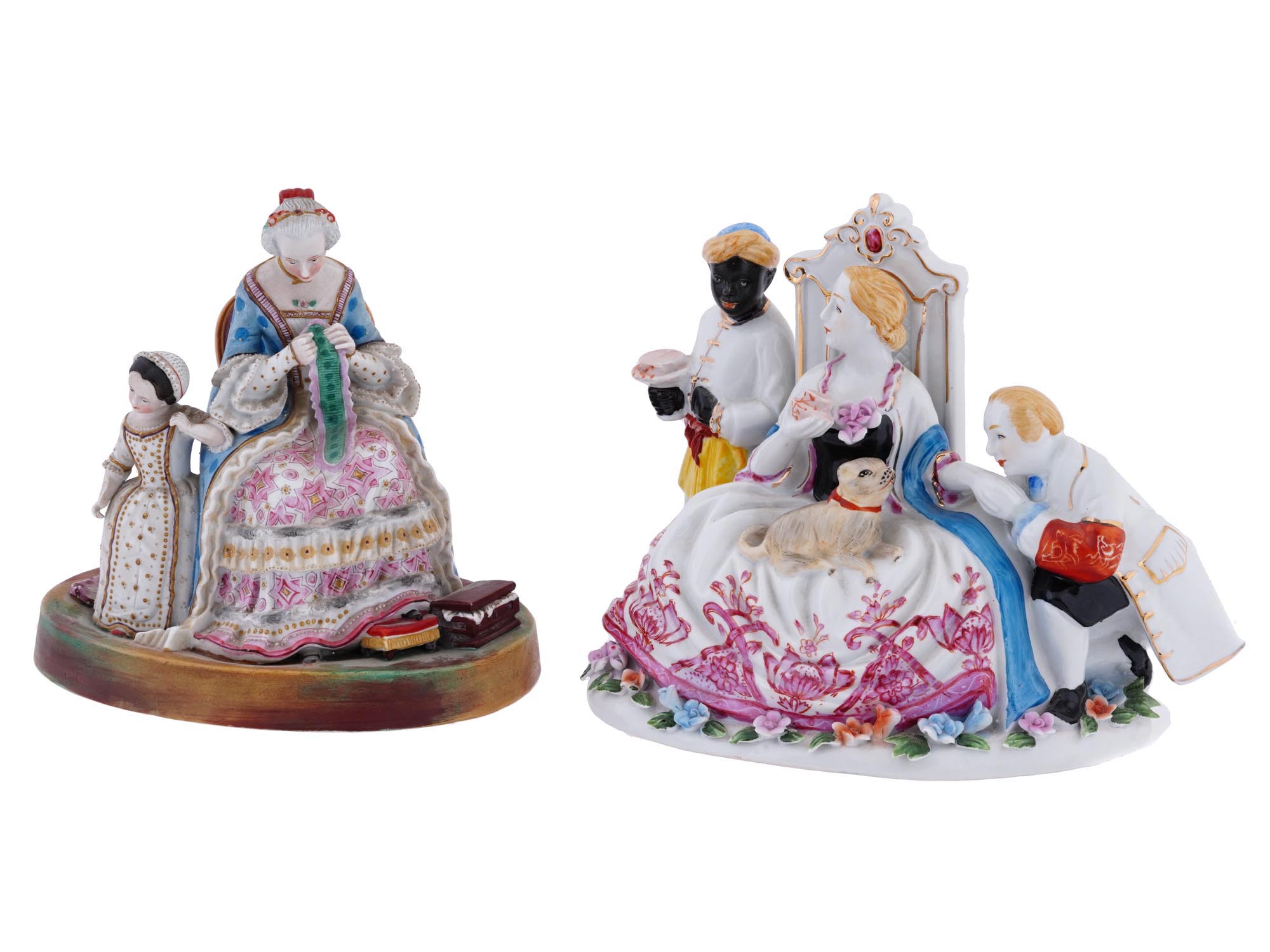 GERMAN MEISSEN MANNER PORCELAIN FIGURAL GROUPS PIC-0