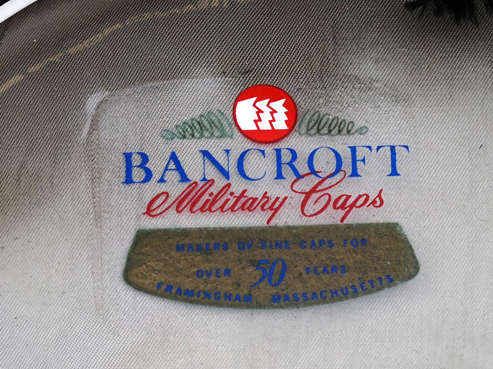 WWII AMERICAN ARMY MILITARY NAVAL CAP BY BANCROFT PIC-6