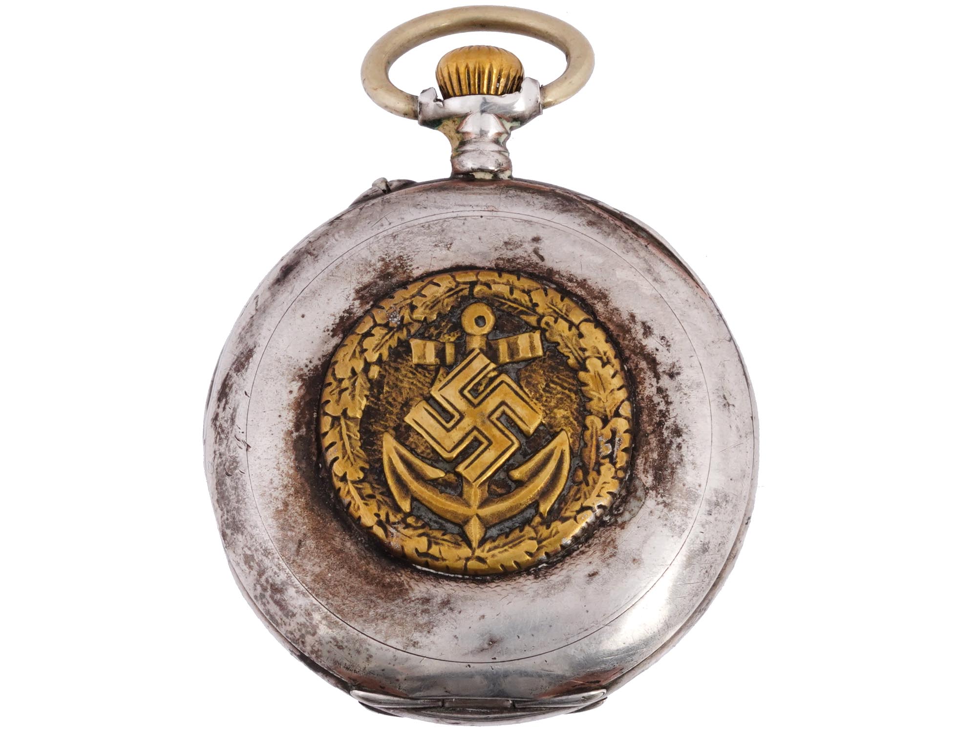 WWII NAZI GERMAN NAVAL FEDERATION POCKET WATCH PIC-1