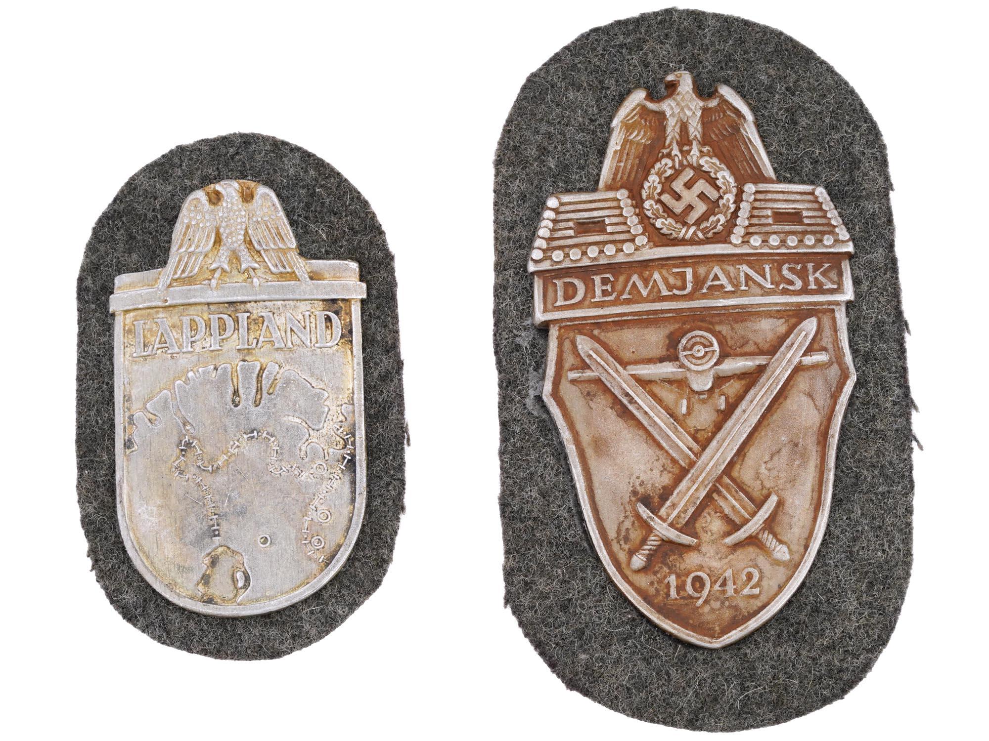 WWII NAZI GERMAN THIRD REICH MILITARY AWARD SHIELDS PIC-0