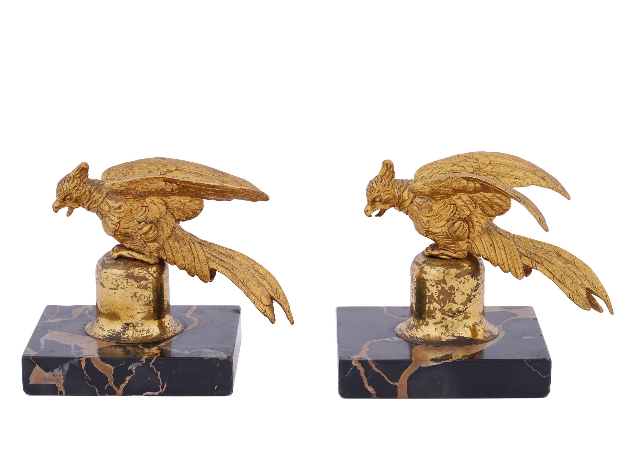 VINTAGE BRASS EAGLE FIGRUINE BOOKENDS PIC-1