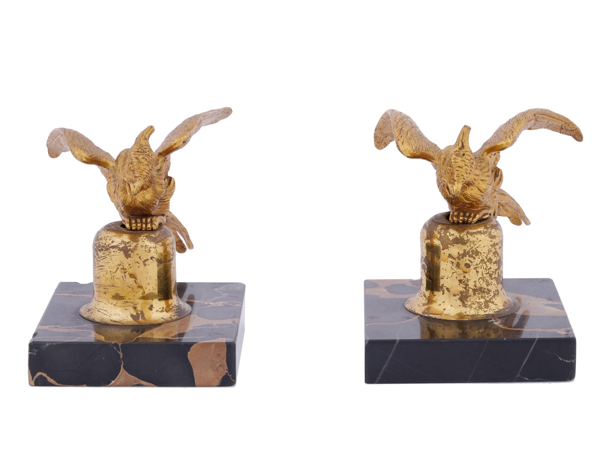 VINTAGE BRASS EAGLE FIGRUINE BOOKENDS PIC-2