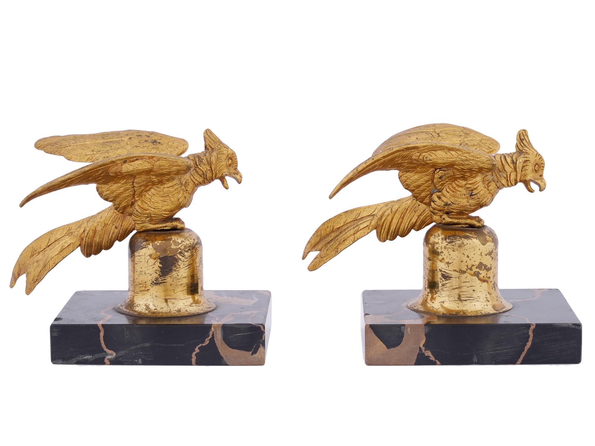 VINTAGE BRASS EAGLE FIGRUINE BOOKENDS PIC-3