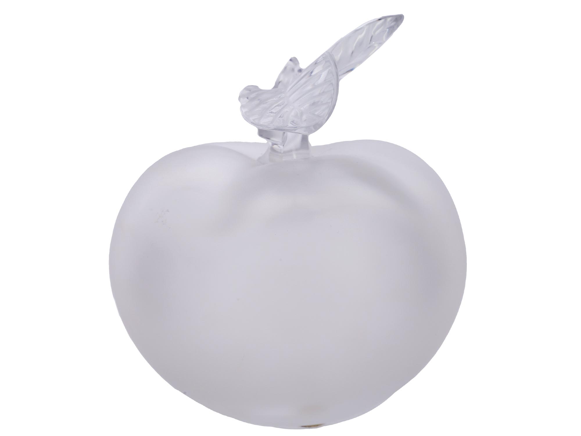 LALIQUE APPLE GLASS PERFUME BOTTLE BY NINA RICCI PIC-2