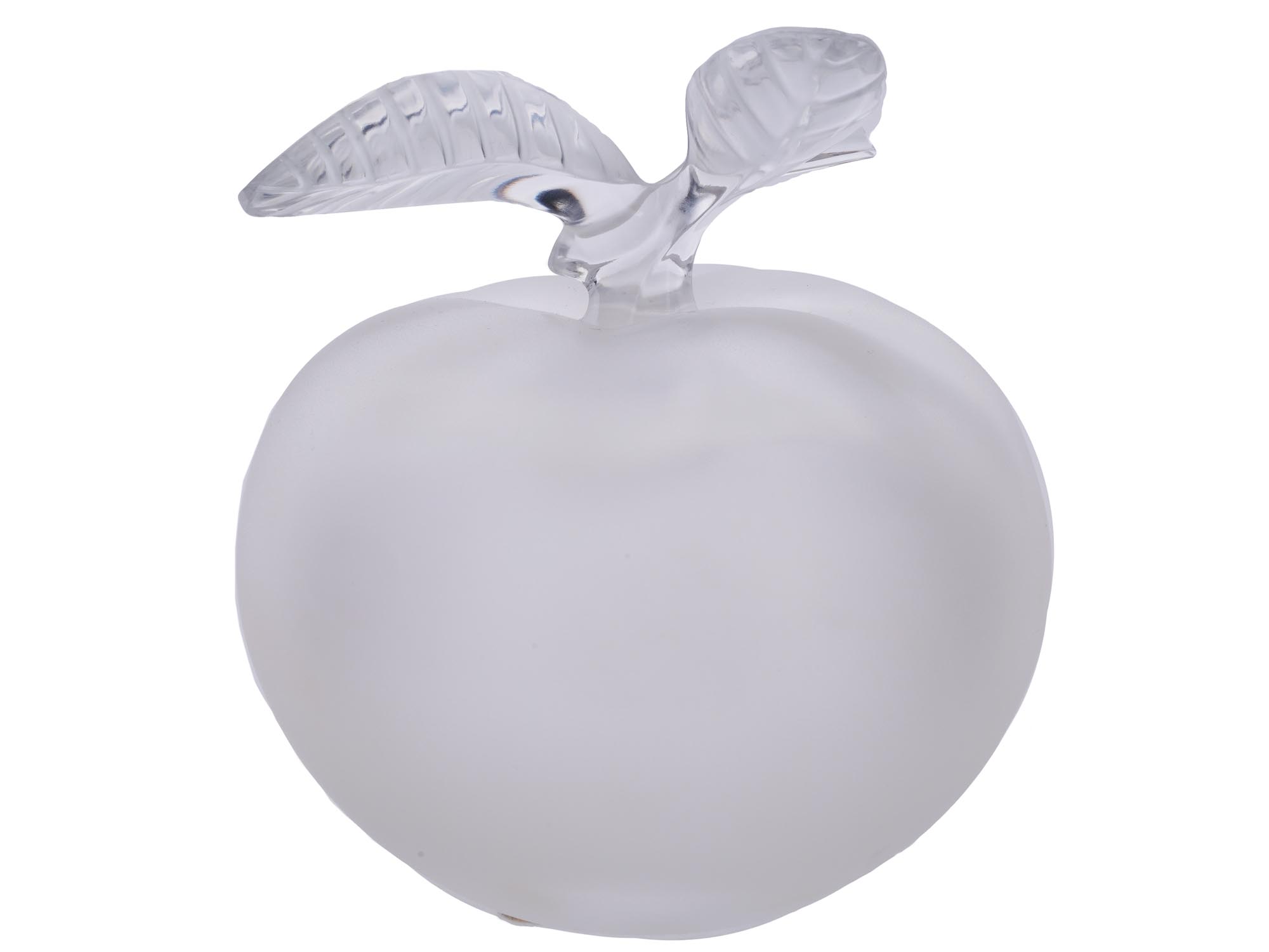 LALIQUE APPLE GLASS PERFUME BOTTLE BY NINA RICCI PIC-3