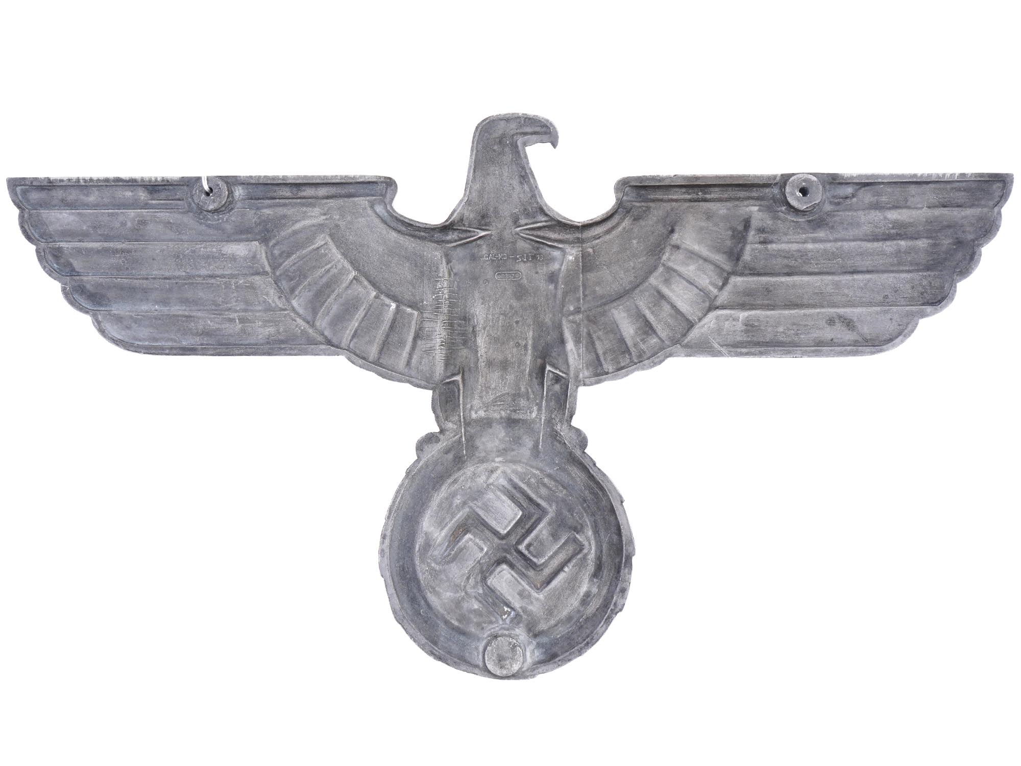 WWII NAZI GERMAN THIRD REICH EAGLE RAILWAY PLATE PIC-1